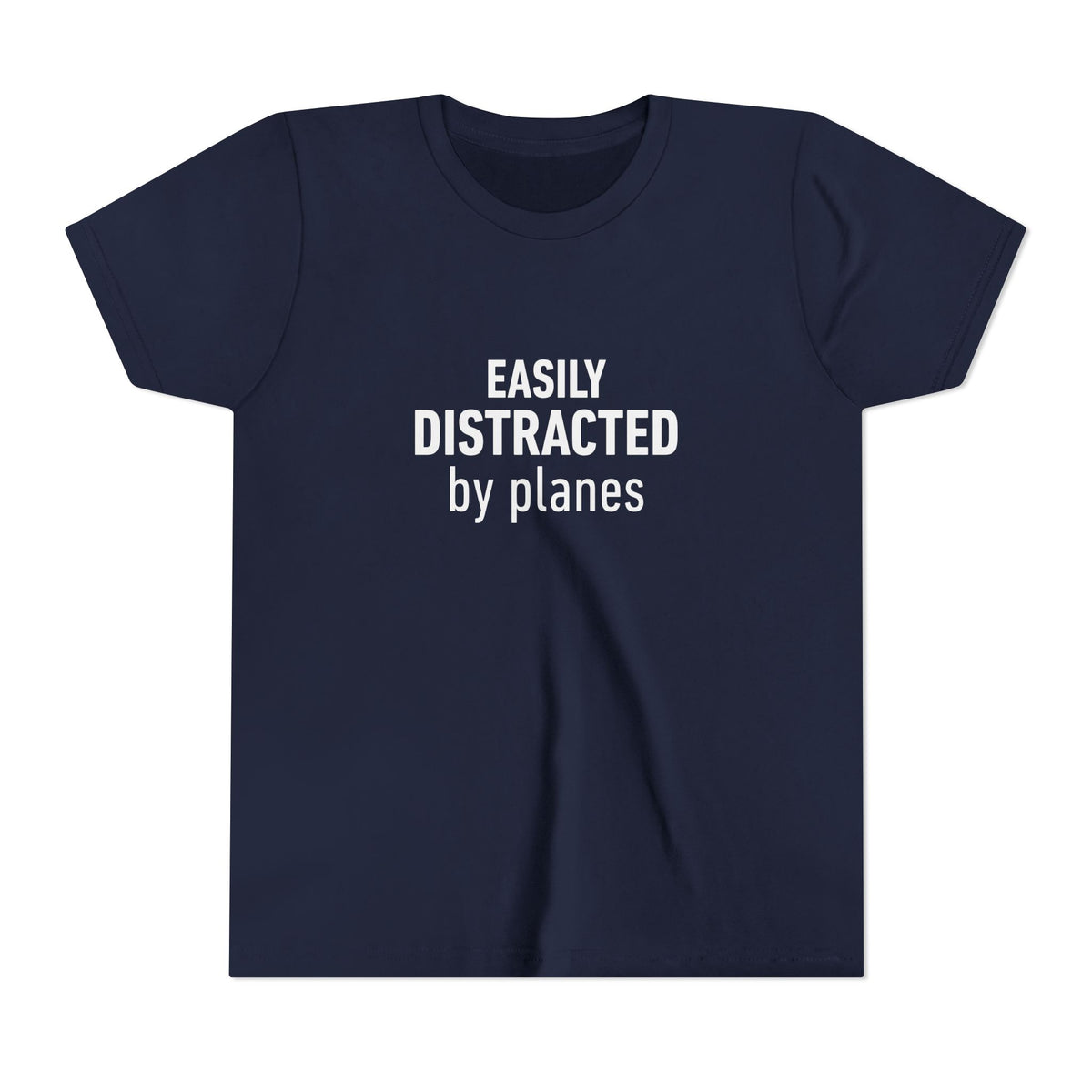 Easily Distracted by Planes - Unisex Youth Short Sleeve Tee