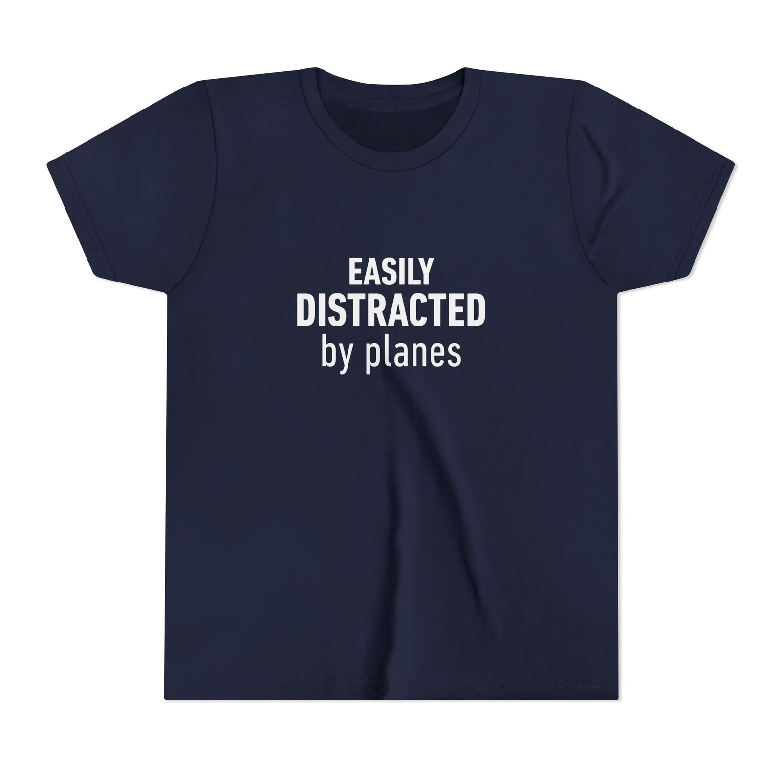 Easily Distracted by Planes - Unisex Youth Short Sleeve Tee