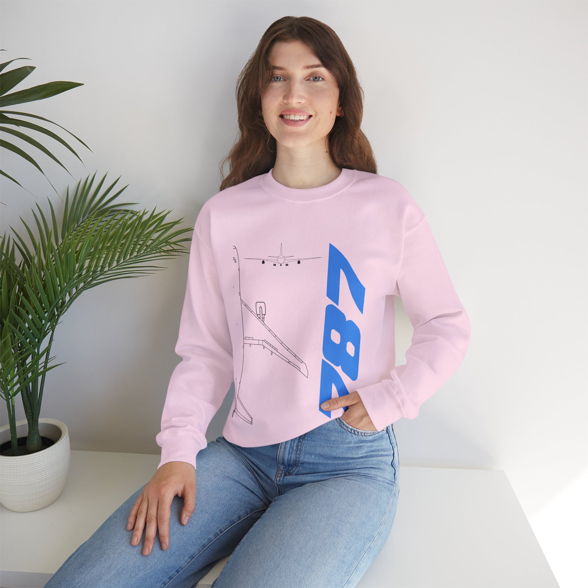 Boeing 787 Crewneck Sweatshirt - Travel Inspiring Cozy Apparel