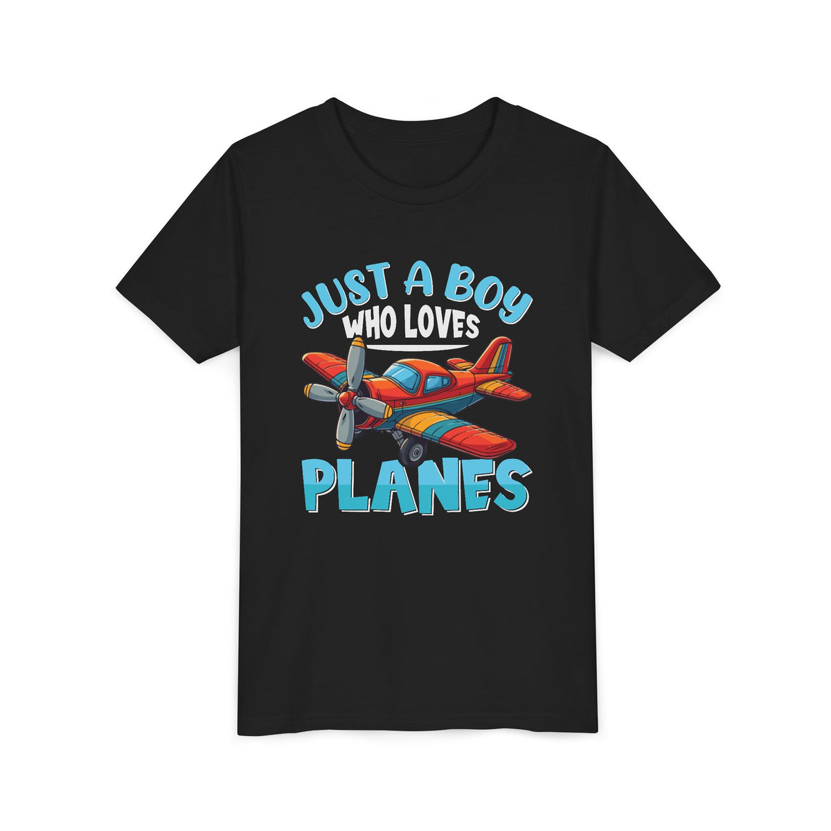 Just A Boy Who Loves Planes    - Unisex Youth Short Sleeve Tee