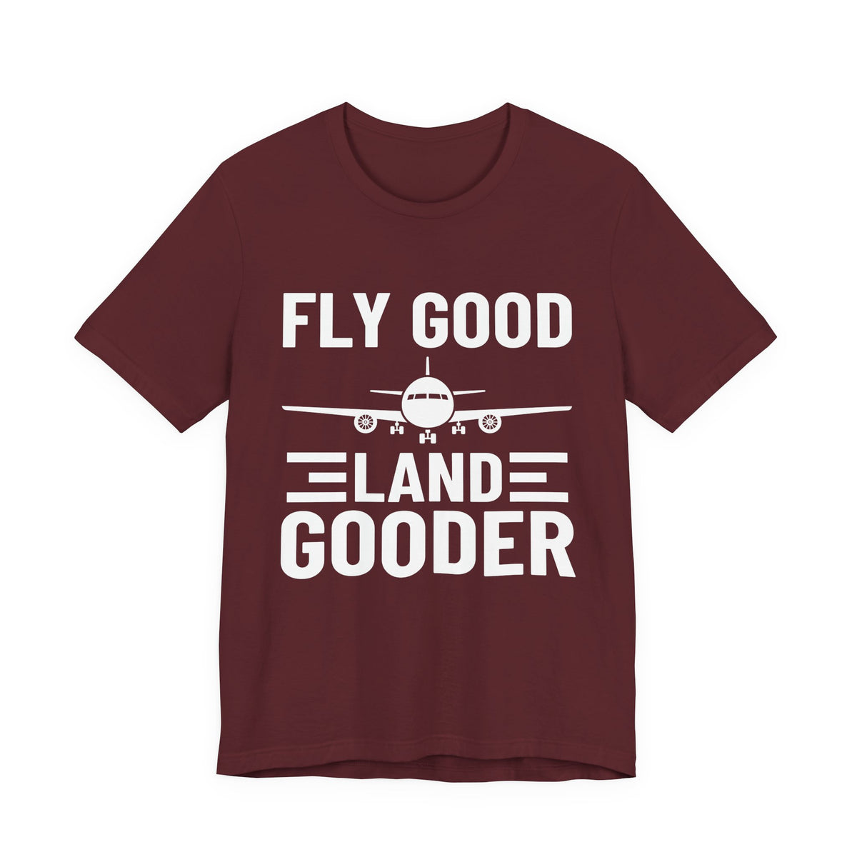 Fly Good Land Gooder  Unisex Jersey Tee - Perfect for Aviation Enthusiasts