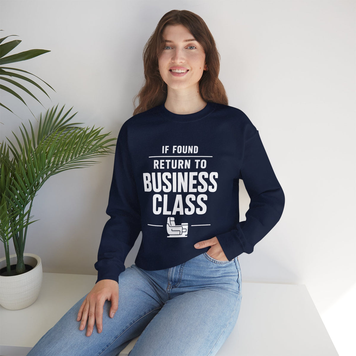 If Found: Return to Business Class -  Crewneck Sweatshirt