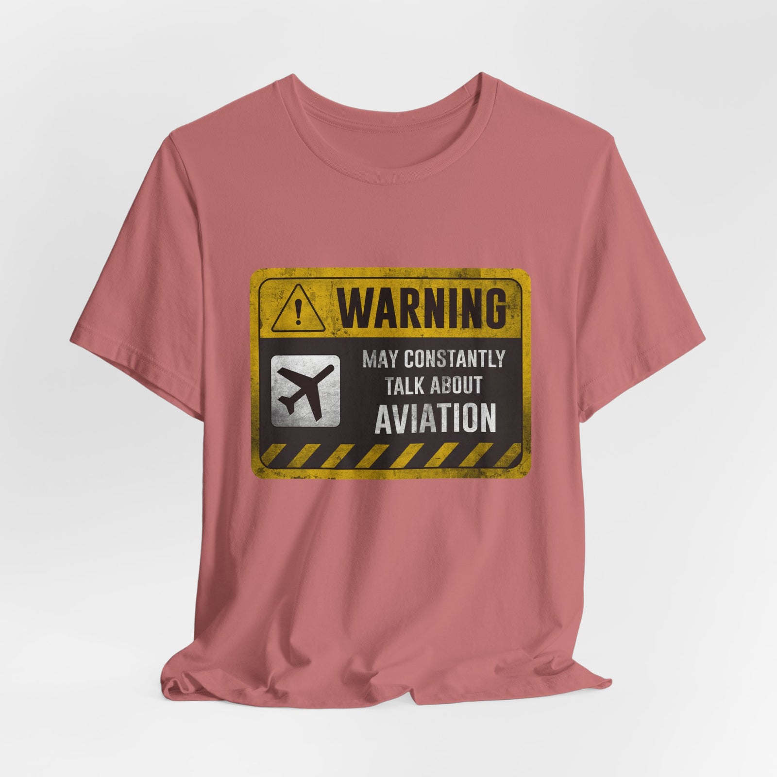 Warning May Constantly Talk About Aviation - Unisex Jersey Tee