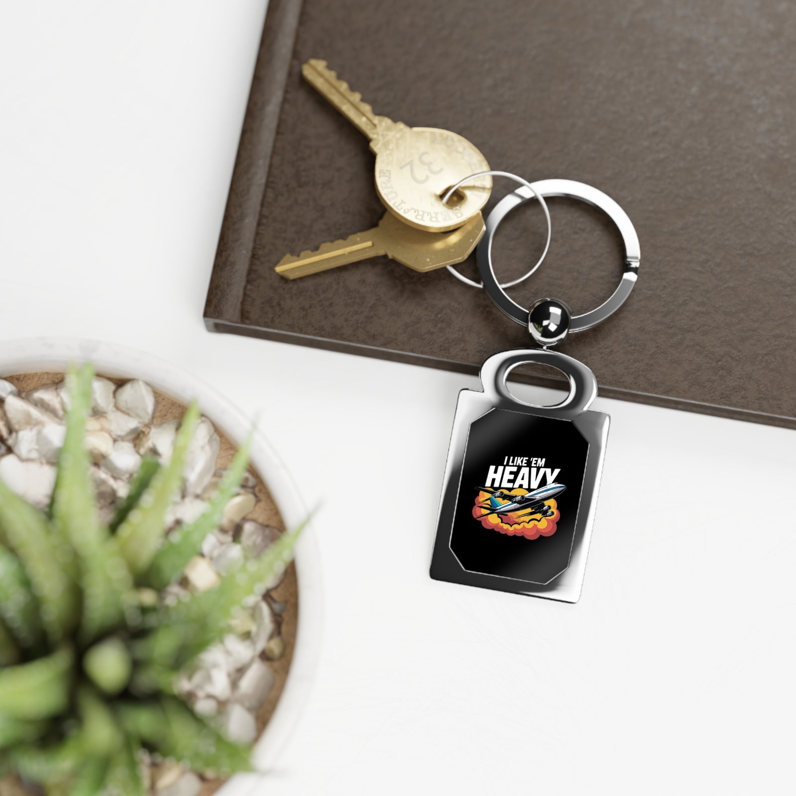 I Like 'Em Heavy - Rectangle Keyring