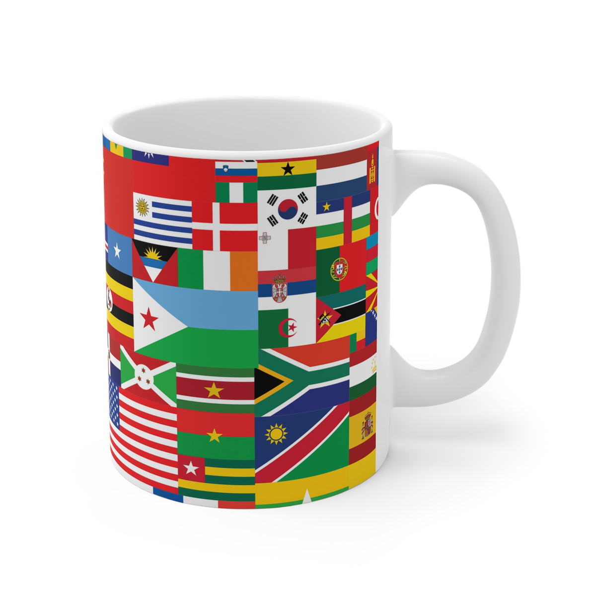 Flags - 11oz Ceramic Coffee Cup for Aviation Enthusiasts