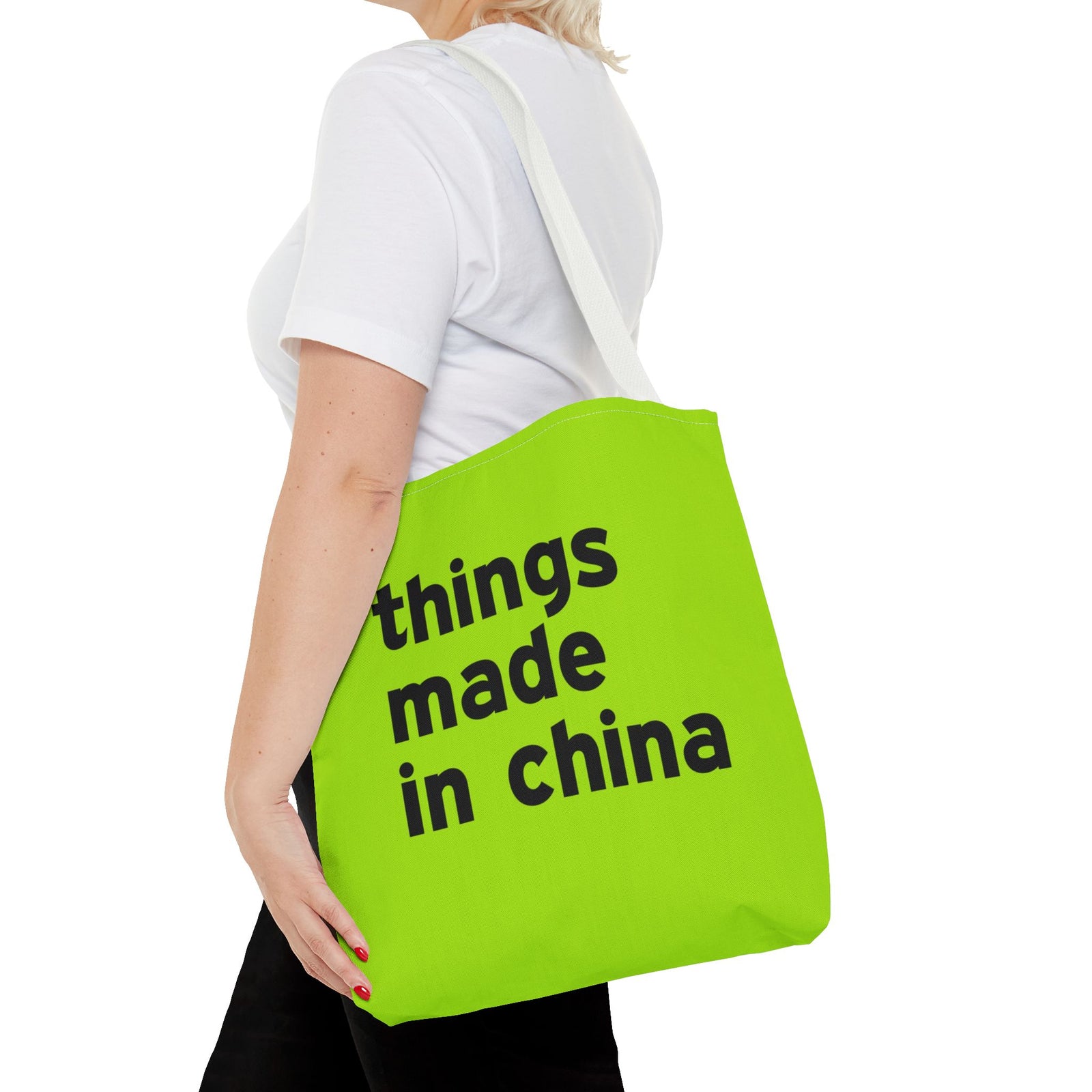 Things Made In China Tote Bag — Printed Green Travel Tote