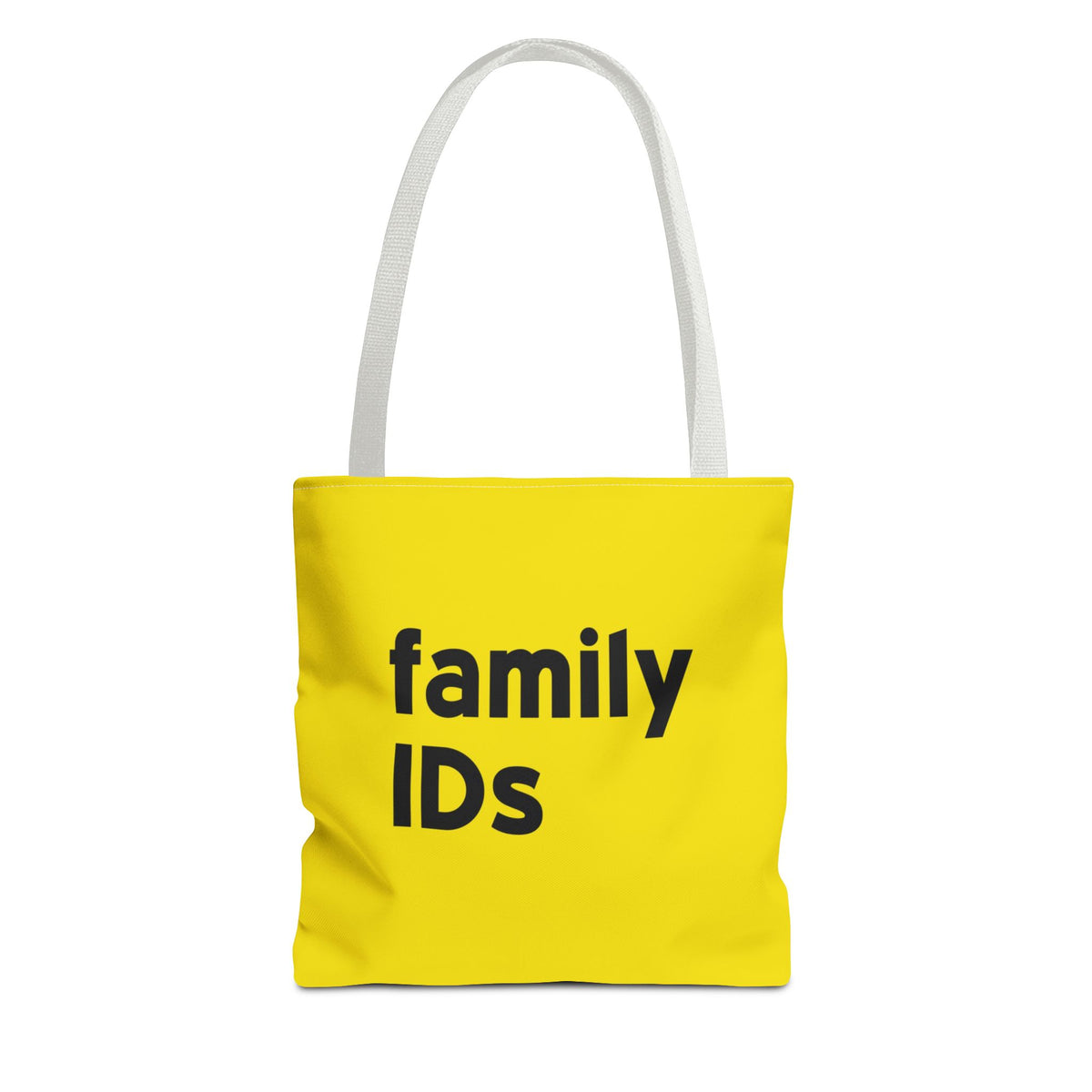 Family Ids Tote Bag — Printed Green Travel Tote