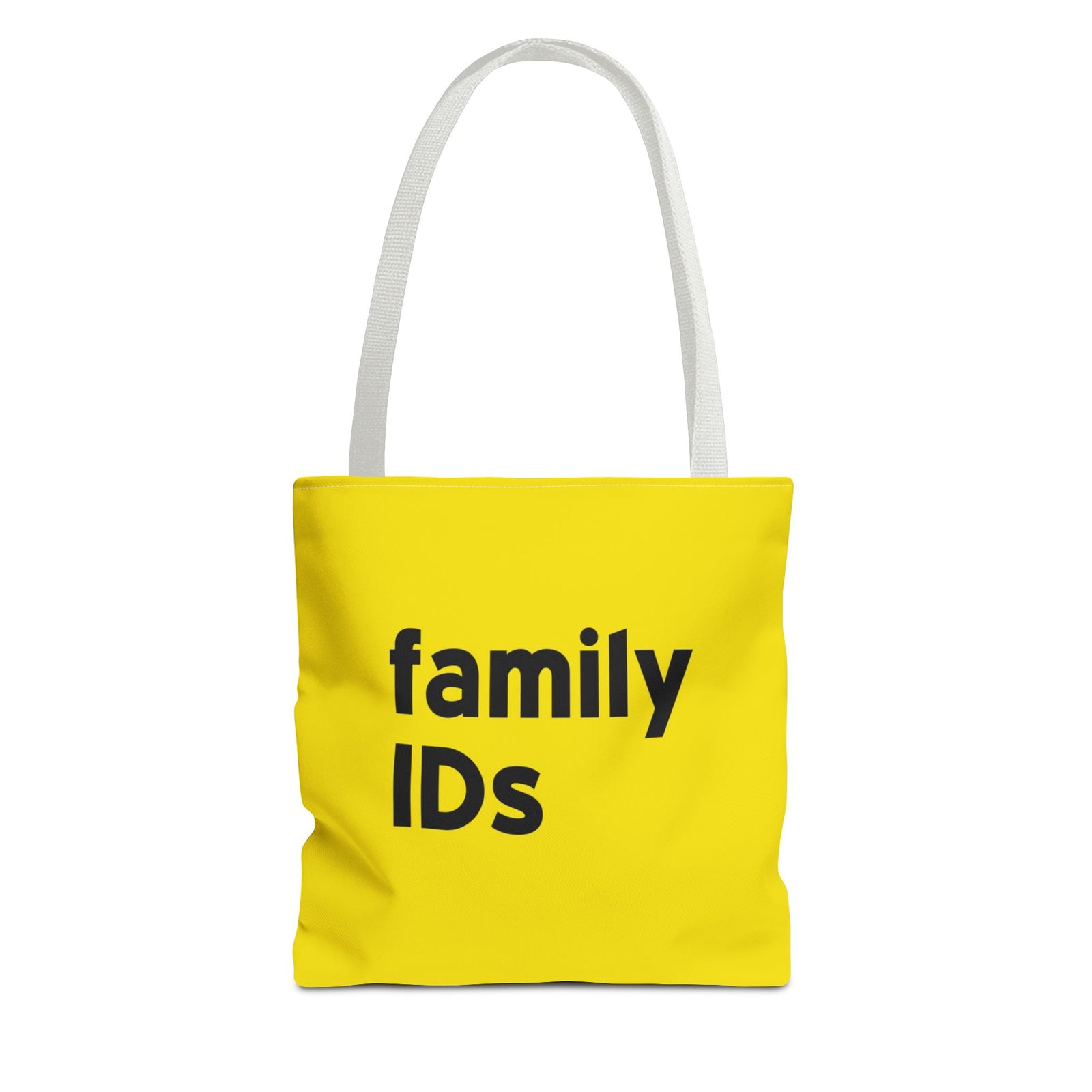 Family Ids Tote Bag — Printed Green Travel Tote