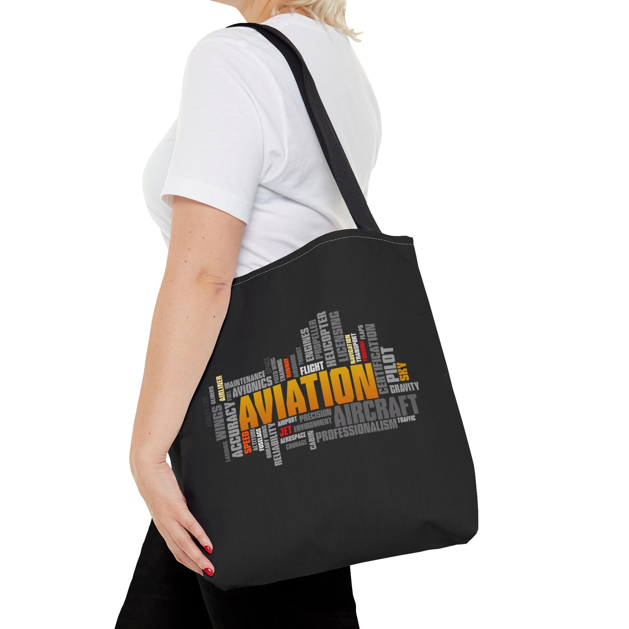 Aviation Tote Bag — Printed Green Travel Tote
