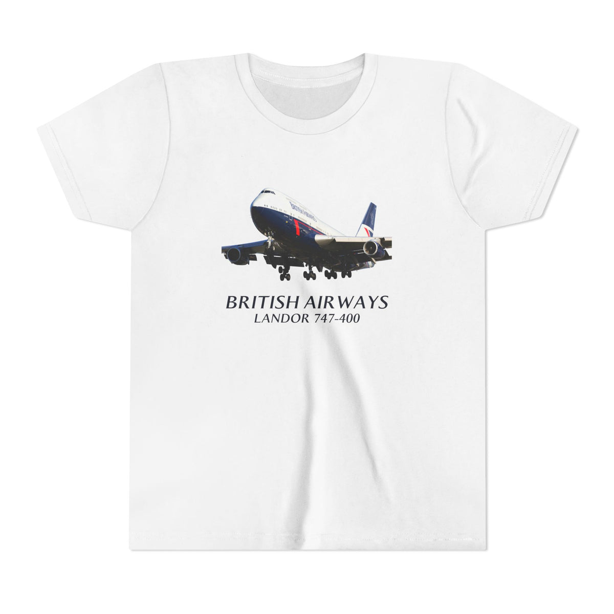 British Airways Landor 747-400 - Unisex Youth Short Sleeve Tee