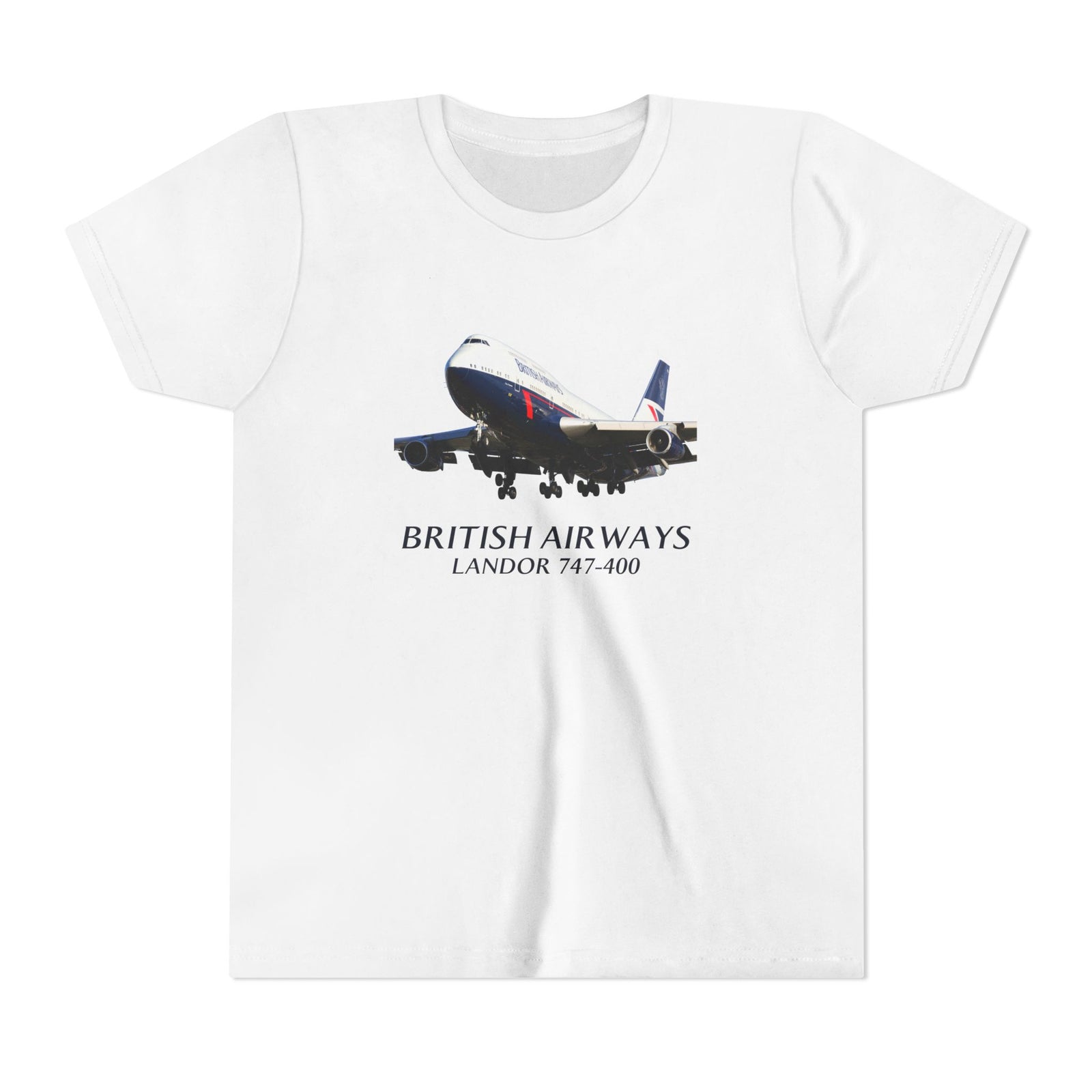 British Airways Landor 747-400 - Unisex Youth Short Sleeve Tee