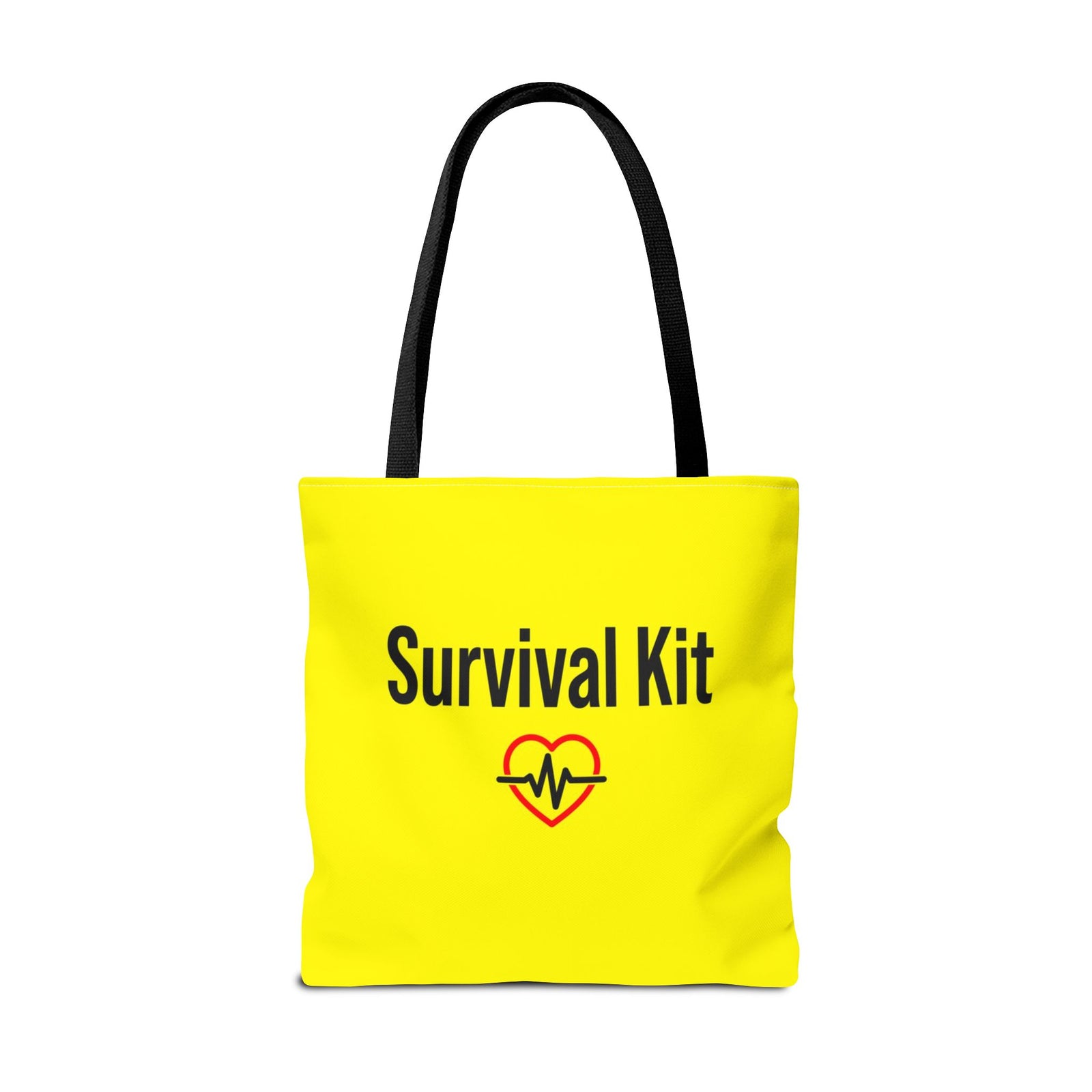 Survival Kit Tote Bag — Printed Green Travel Tote