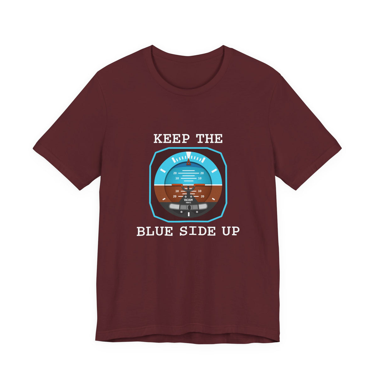 Keep The Blue Side Up Unisex Jersey Tee - Perfect for Aviation Enthusiasts