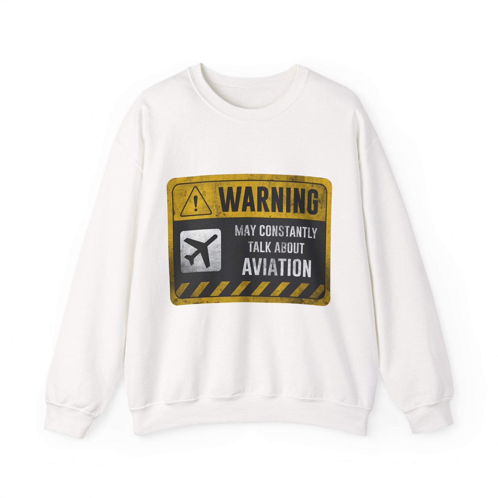 Warning May Constantly Talk About Aviation -  Crewneck Sweatshirt