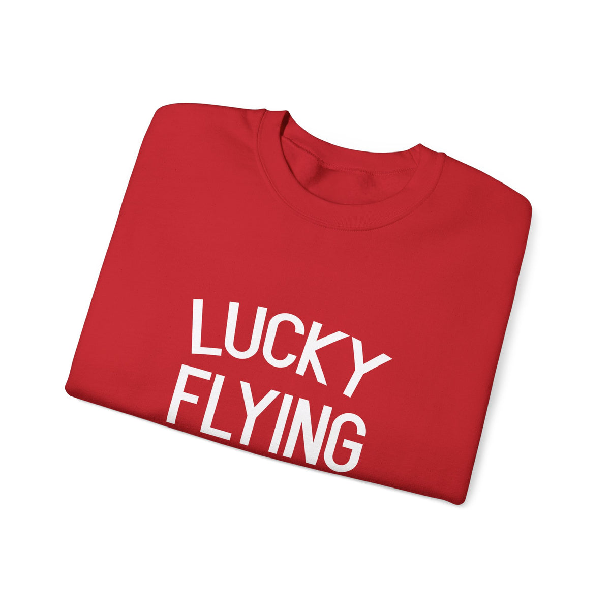 Lucky Flying Shirt  Crewneck Sweatshirt - Travel Inspiring Cozy Apparel