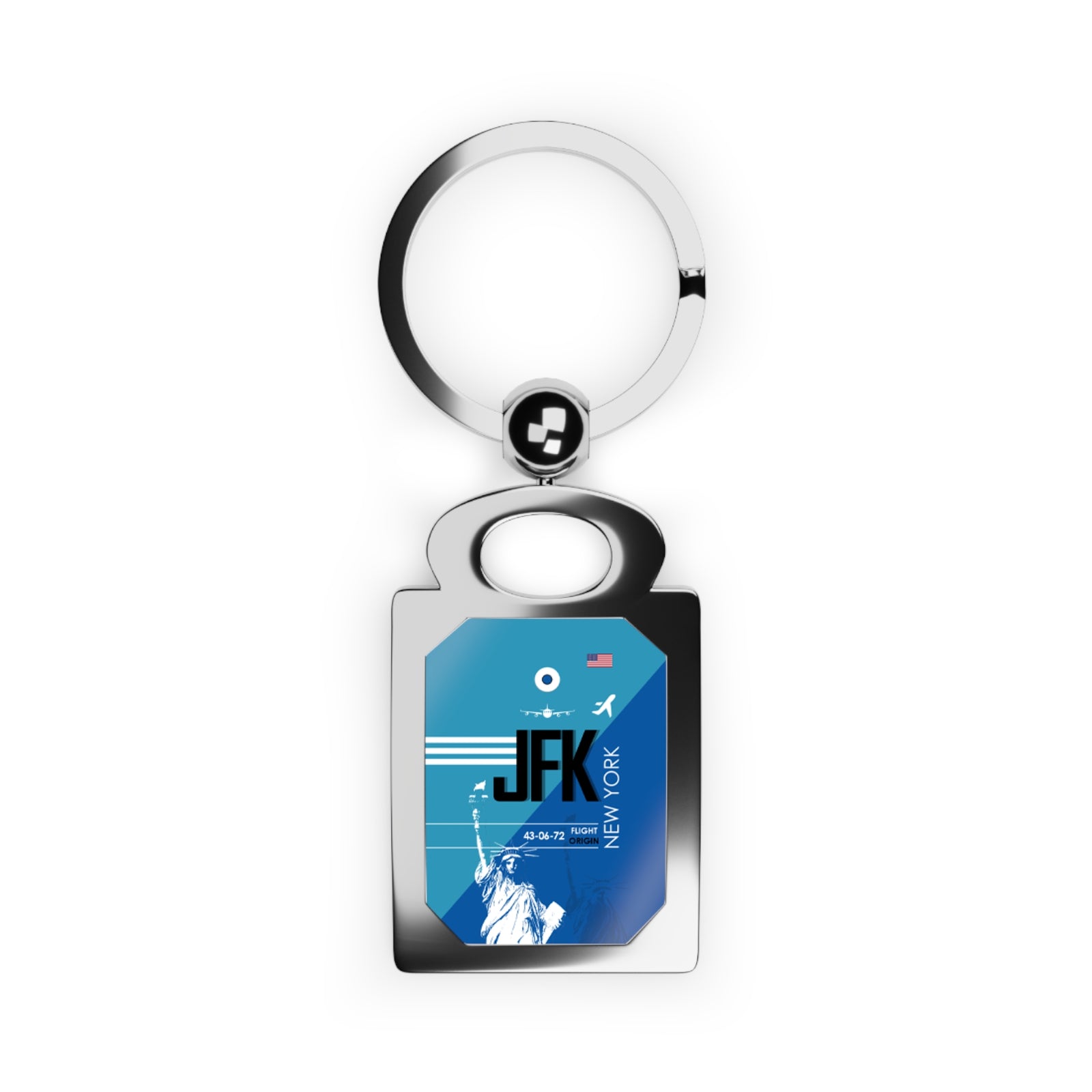 JFK - Rectangle Keyring