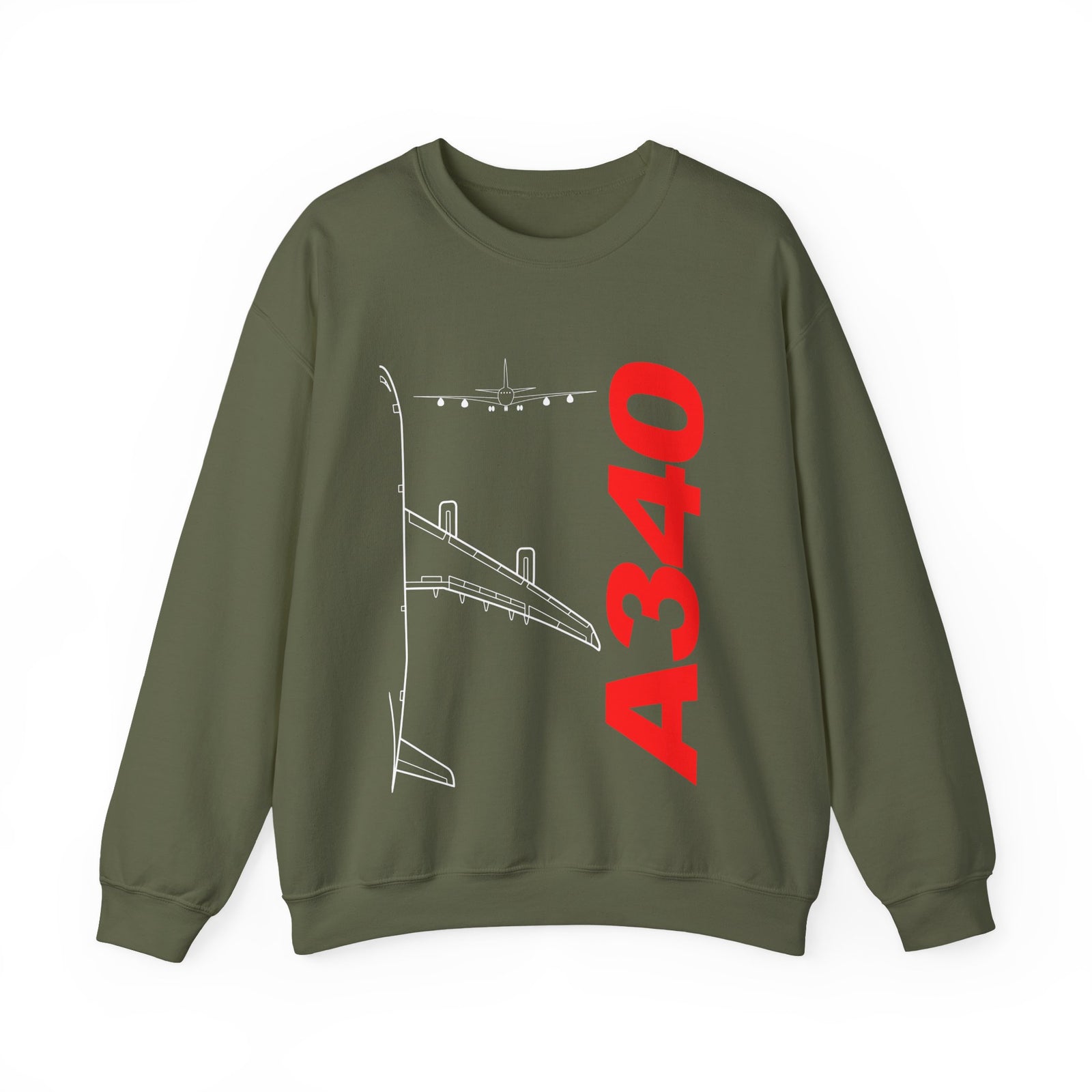 Airbus A340 Crewneck Sweatshirt - Travel Inspiring Cozy Apparel
