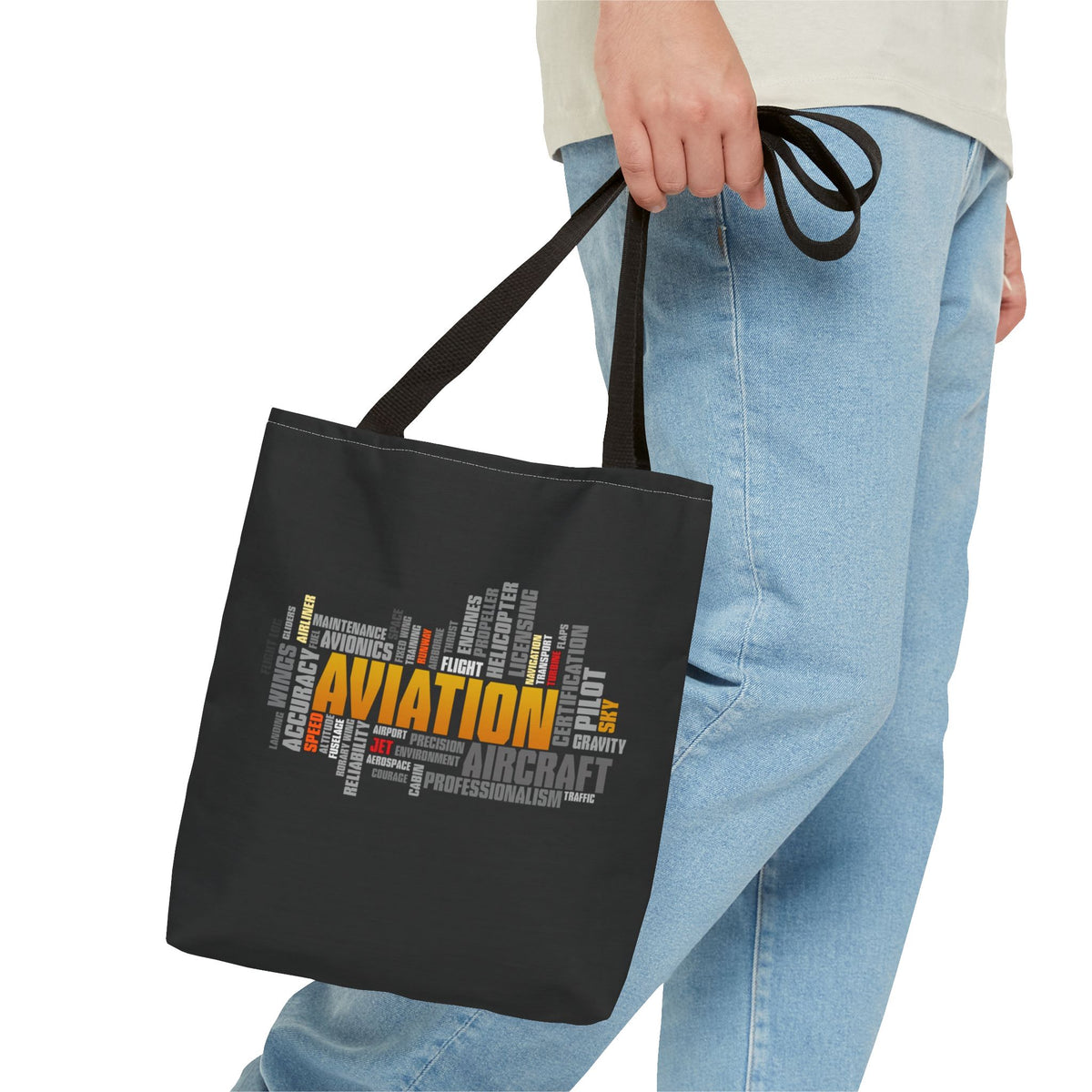 Aviation Tote Bag — Printed Green Travel Tote