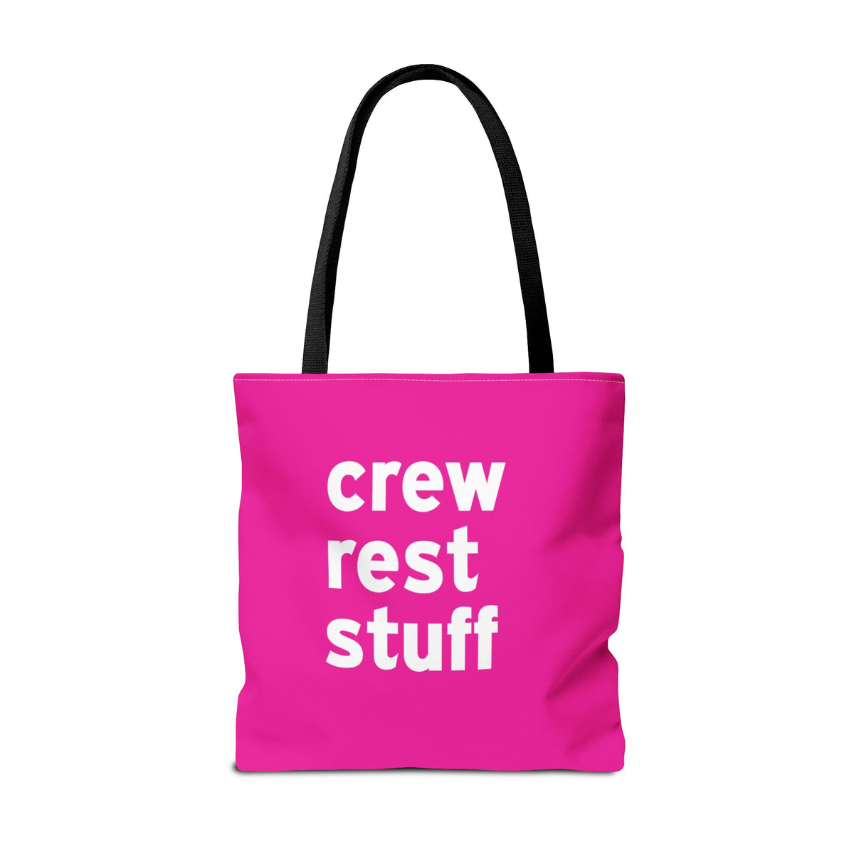 Crew Rest Stuff Tote Bag — Printed Green Travel Tote