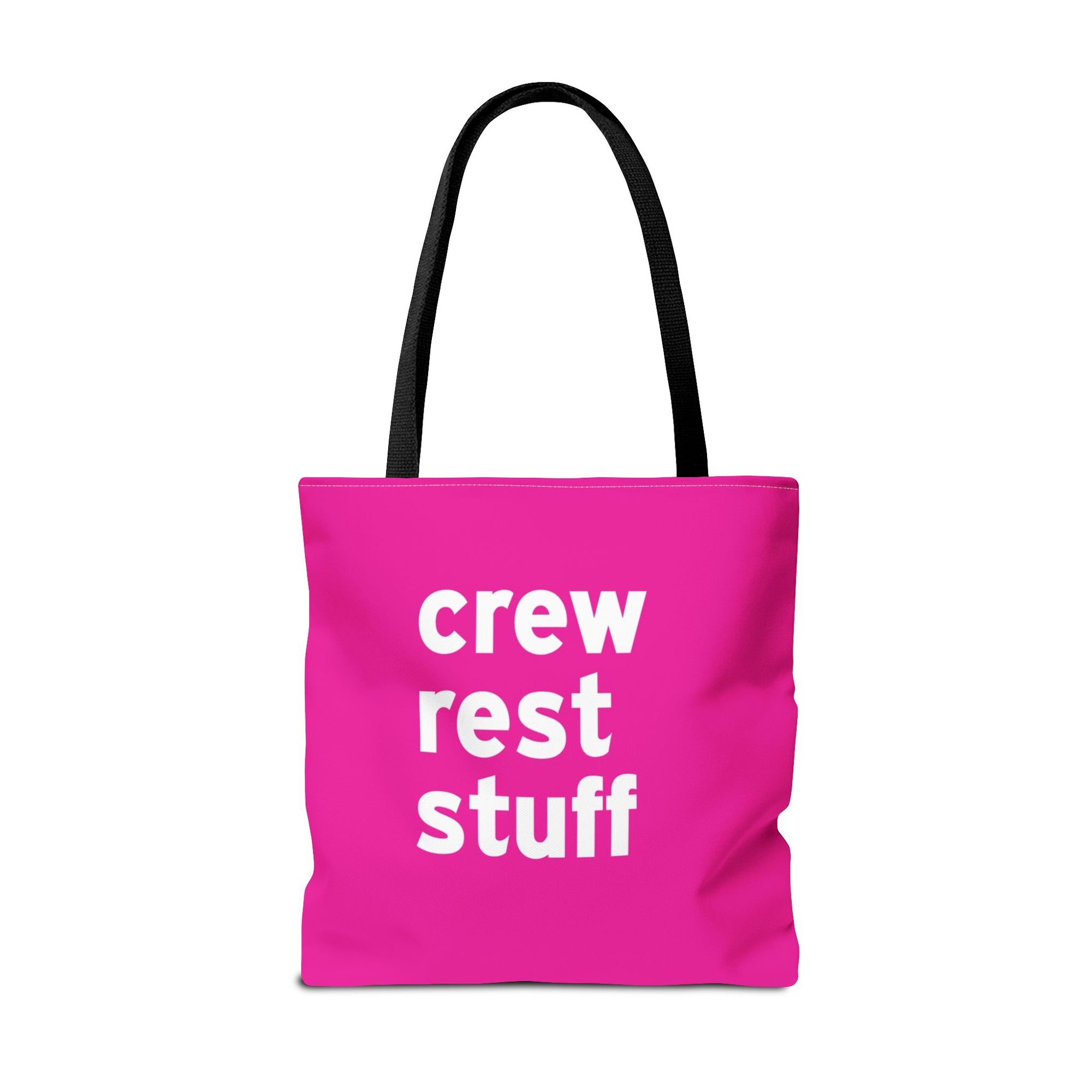 Crew Rest Stuff Tote Bag — Printed Green Travel Tote