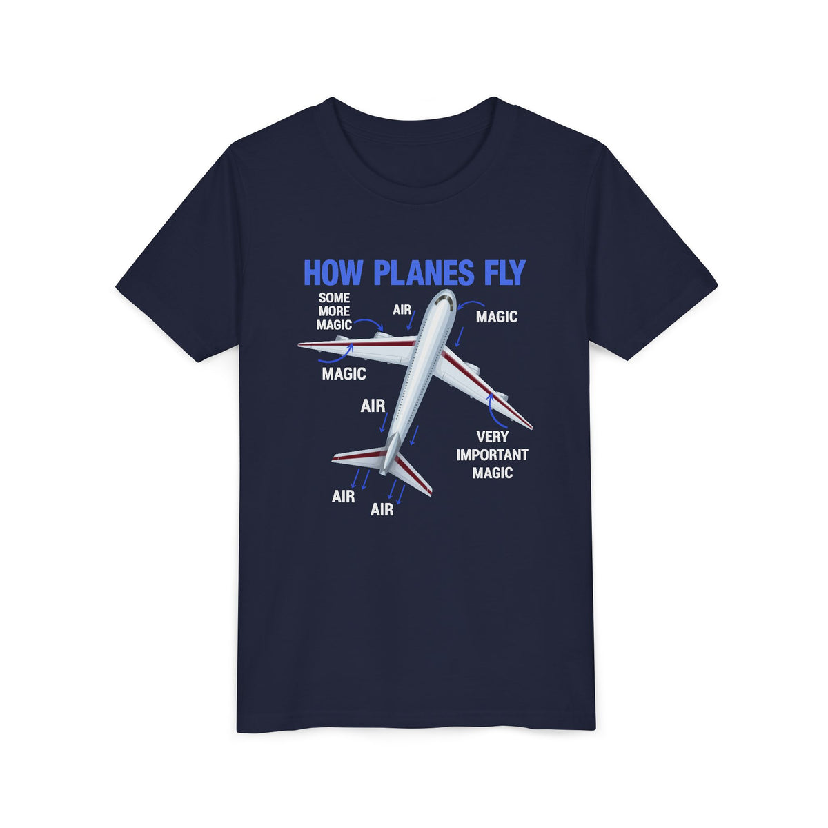How Planes Fly - Unisex Youth Short Sleeve Tee