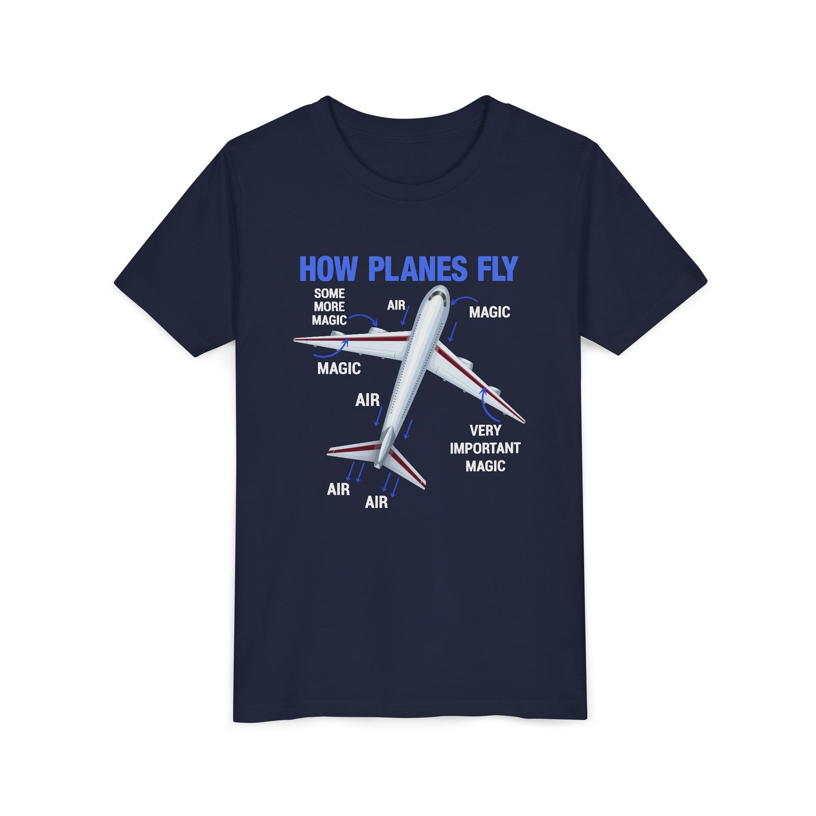How Planes Fly - Unisex Youth Short Sleeve Tee