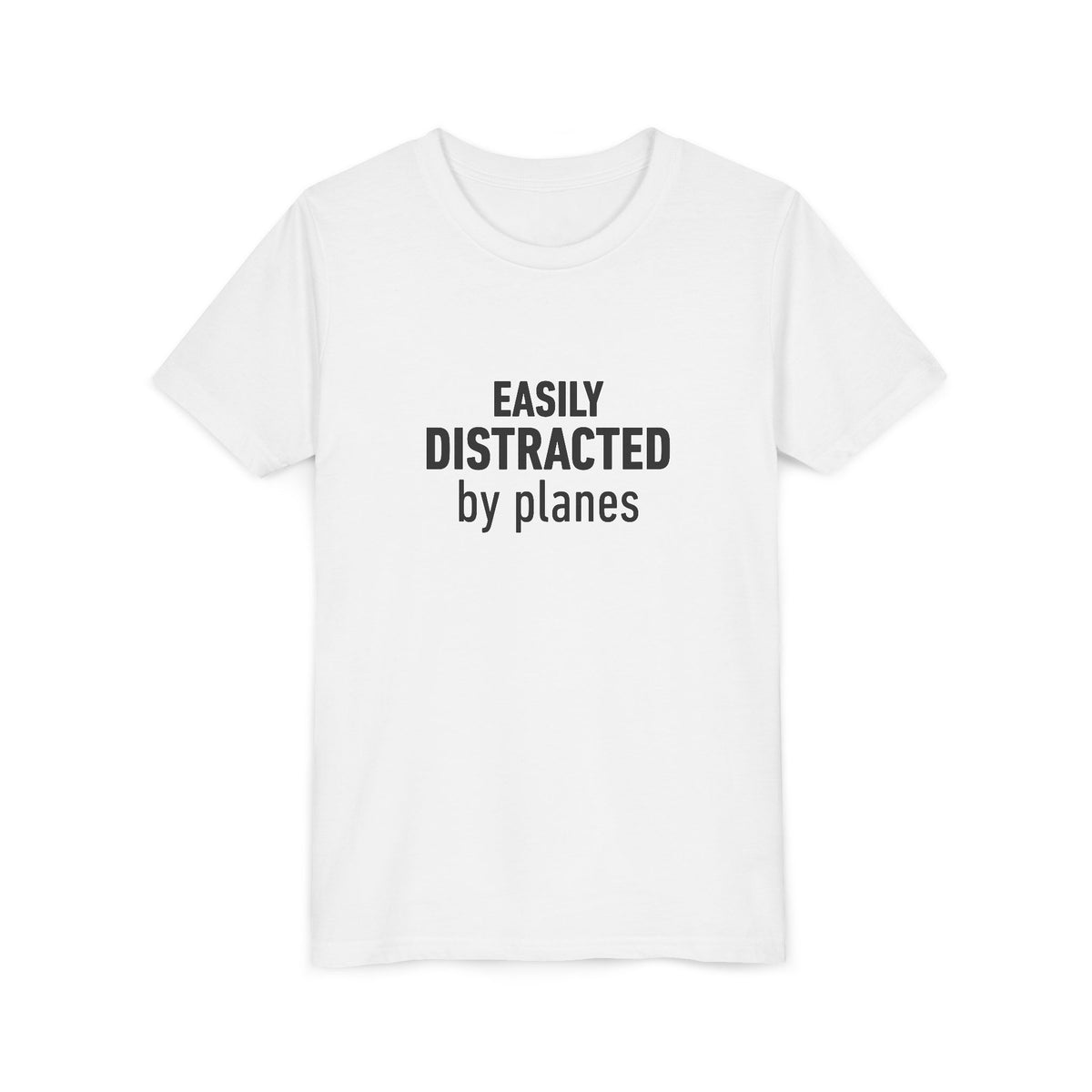 Easily Distracted by Planes - Unisex Youth Short Sleeve Tee