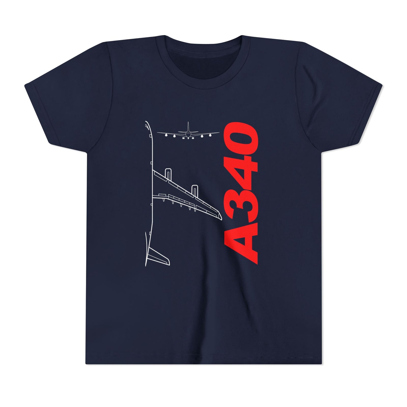 Airbus A340 - Unisex Youth Short Sleeve Tee