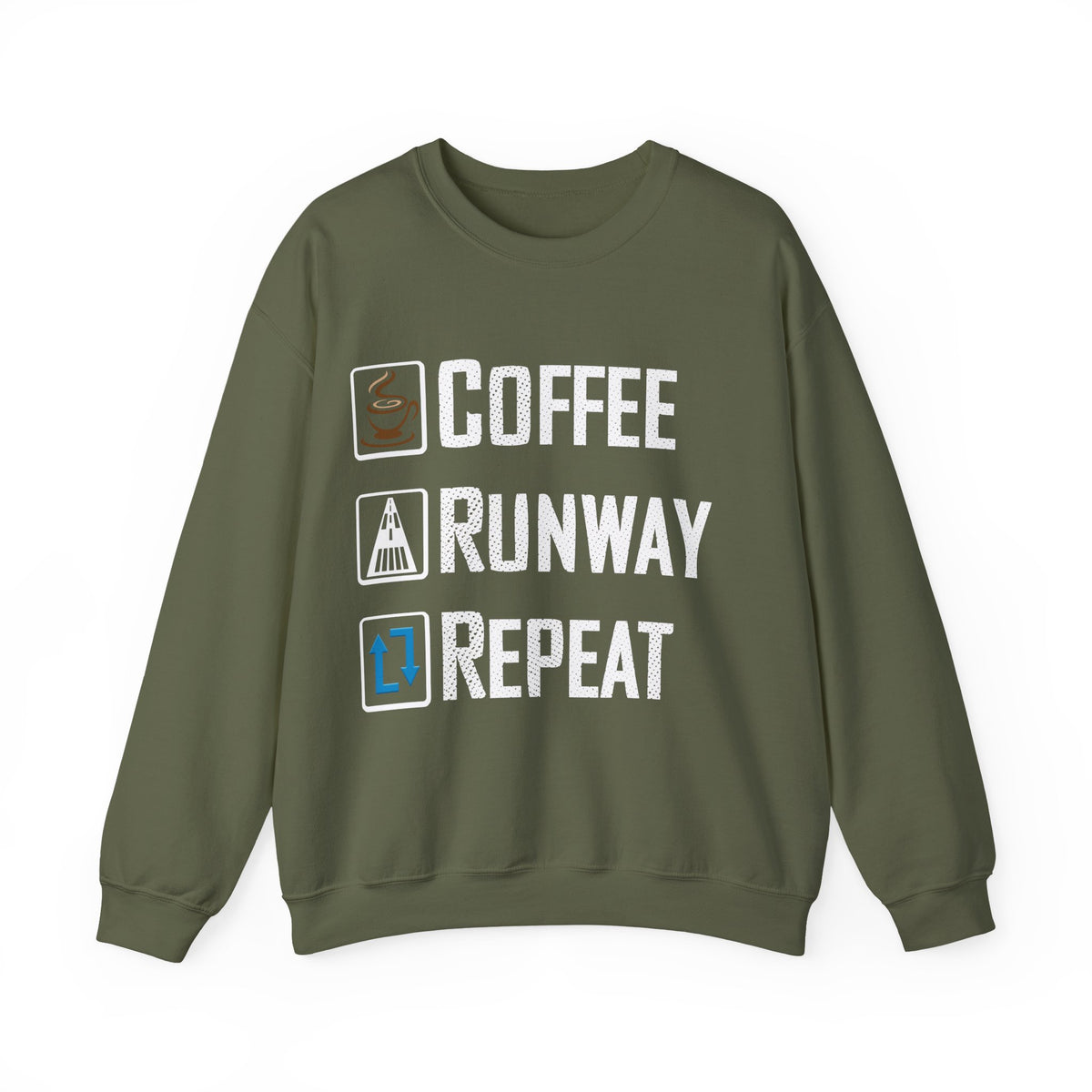 Coffee Runway Repeat   -  Crewneck Sweatshirt
