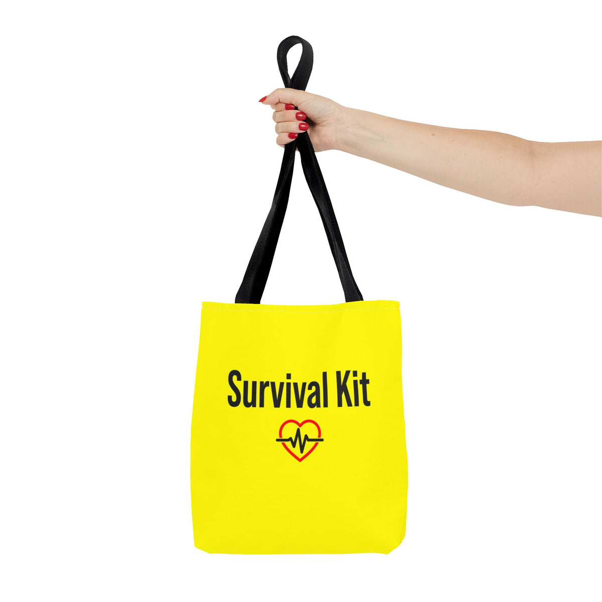 Survival Kit Tote Bag — Printed Green Travel Tote