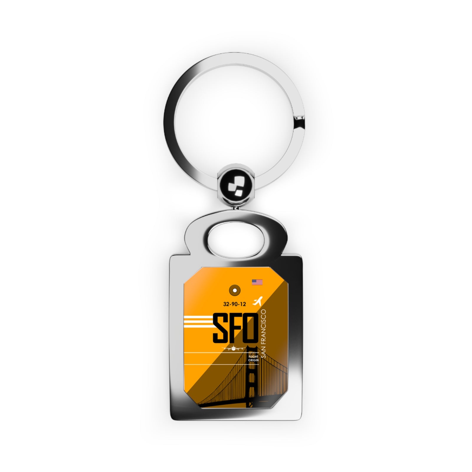 SFO - Rectangle Keyring