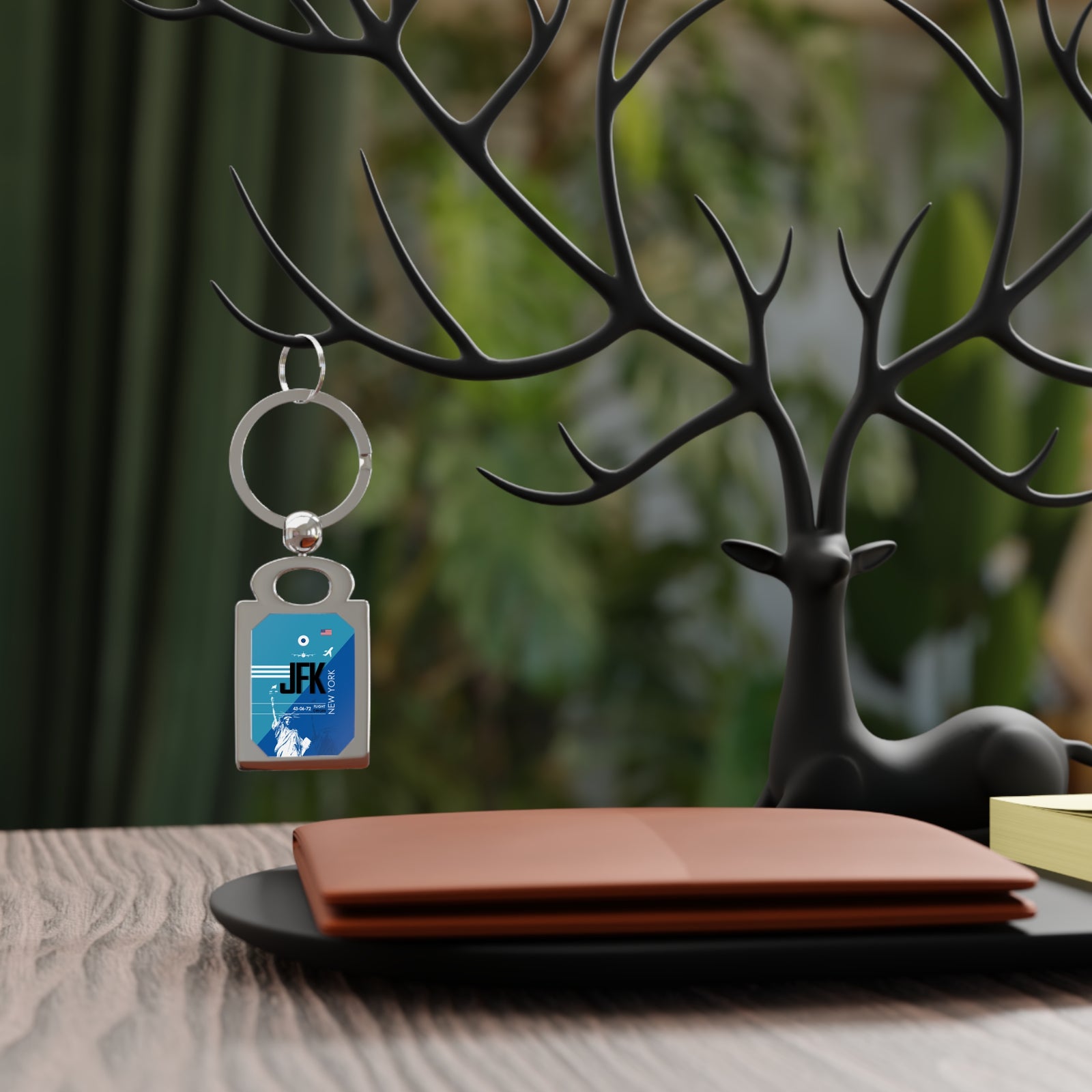 JFK - Rectangle Keyring