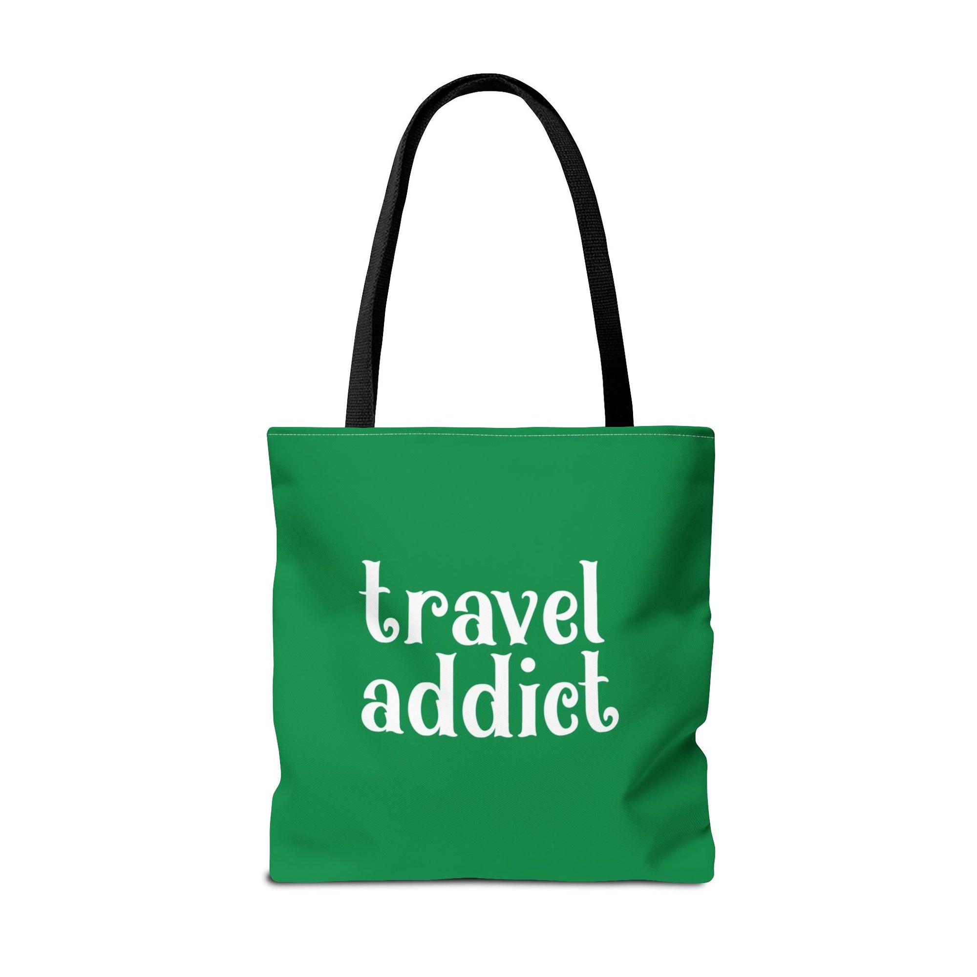 Travel Addict Tote Bag — Printed Green Travel Tote