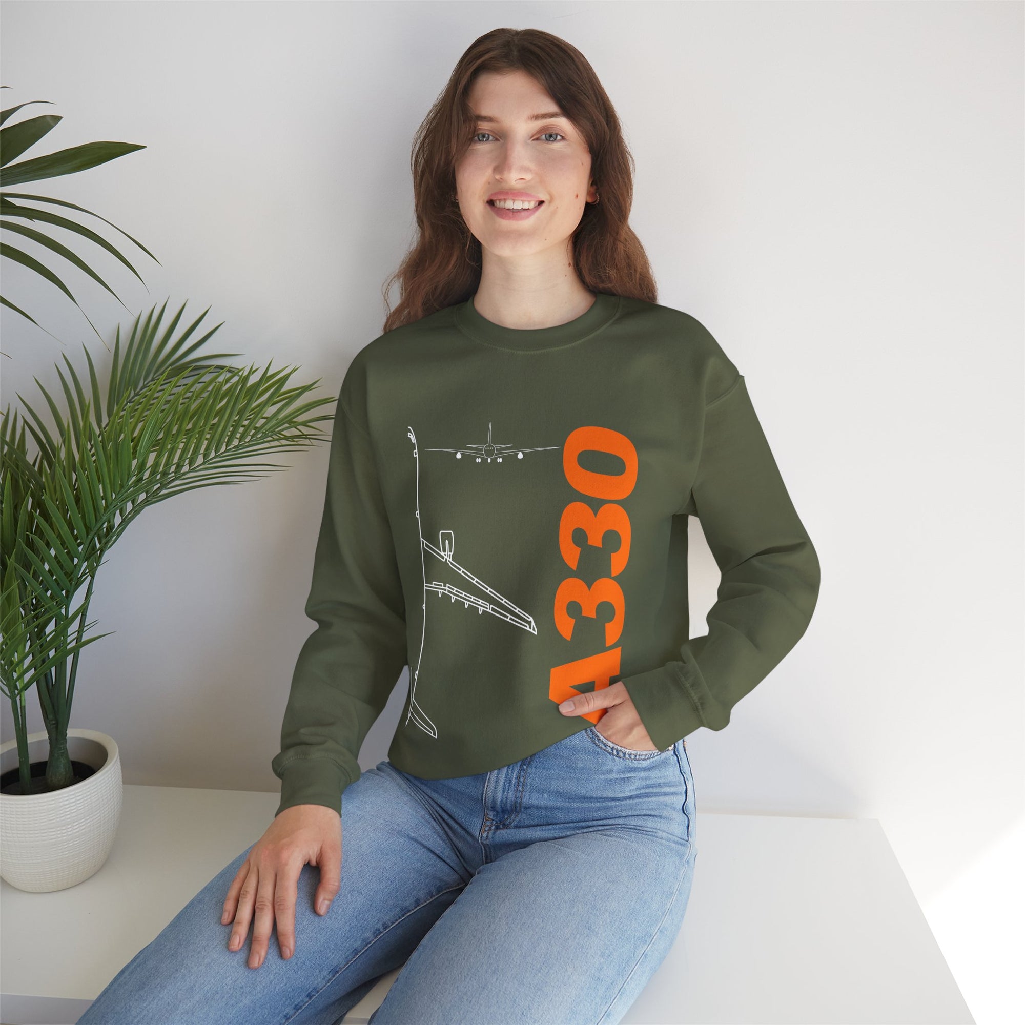 Airbus A330 Crewneck Sweatshirt - Travel Inspiring Cozy Apparel