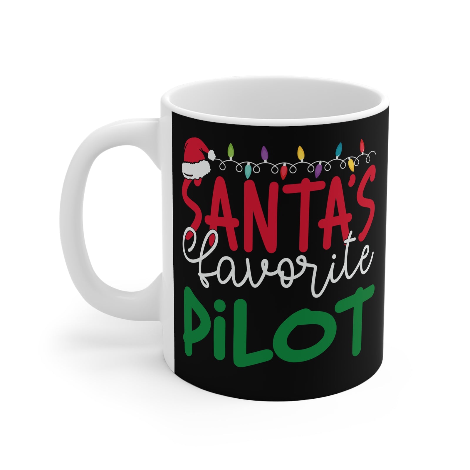 Santa’s favourite pilot  - 11oz Ceramic Coffee Cup for Aviation Enthusiasts