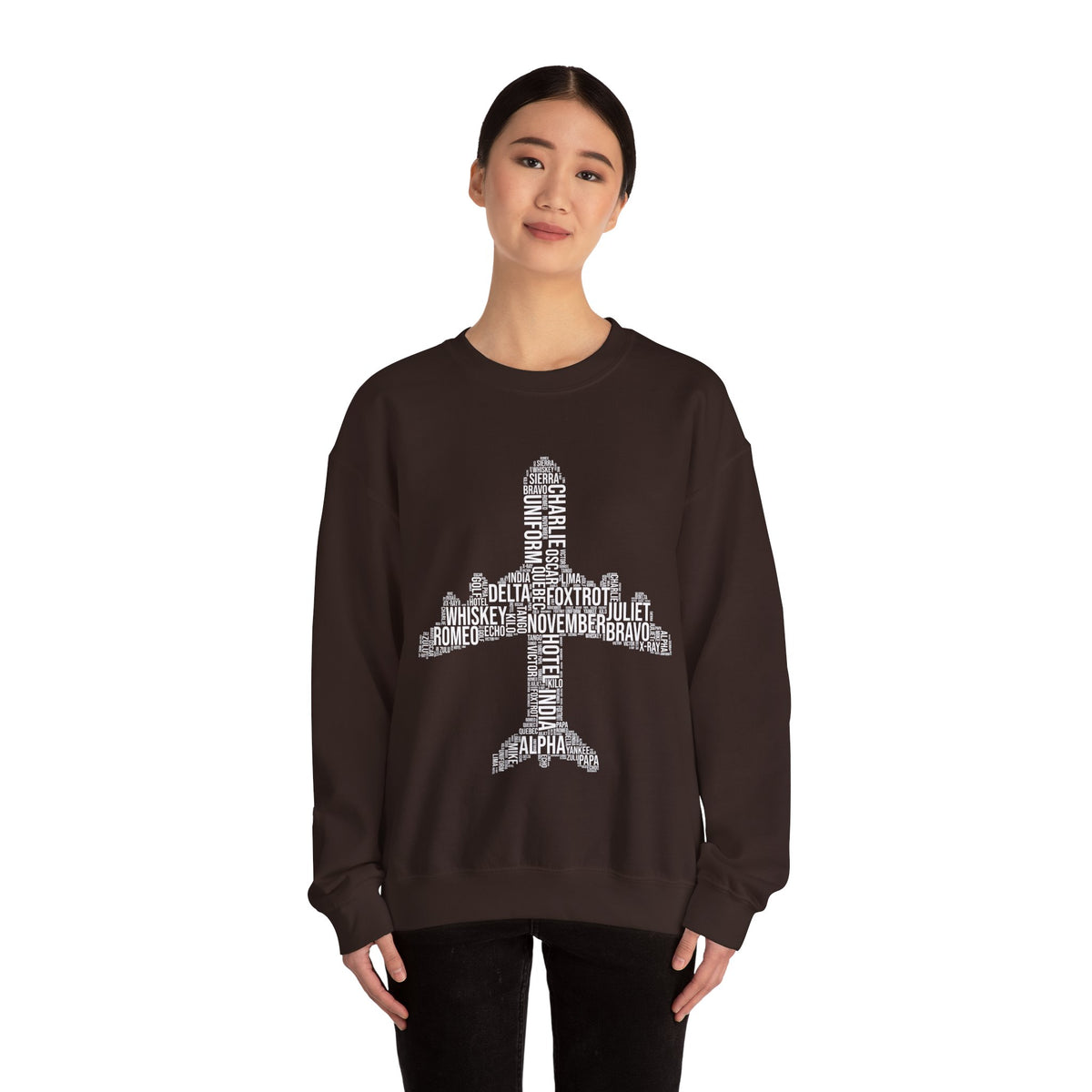 Airplane Typography  -  Unisex Crewneck Sweatshirt