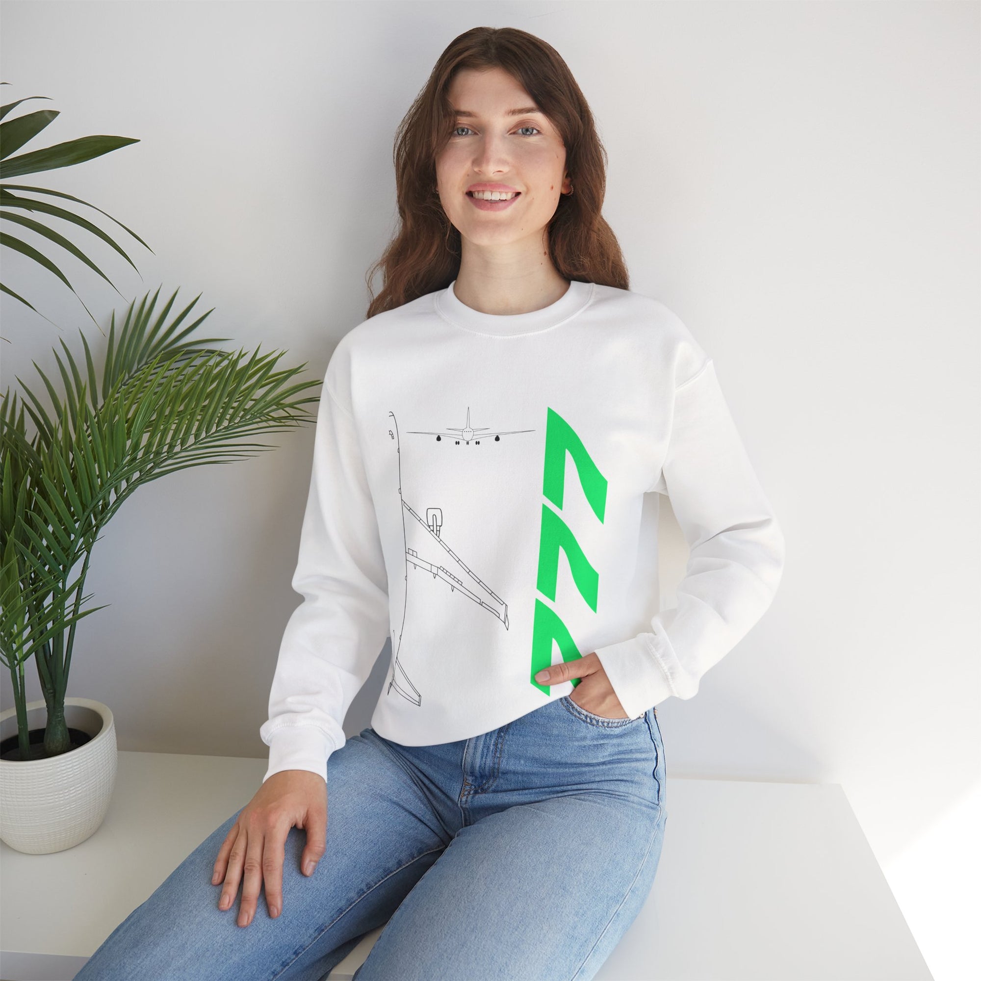 Boeing 777 Crewneck Sweatshirt - Travel Inspiring Cozy Apparel