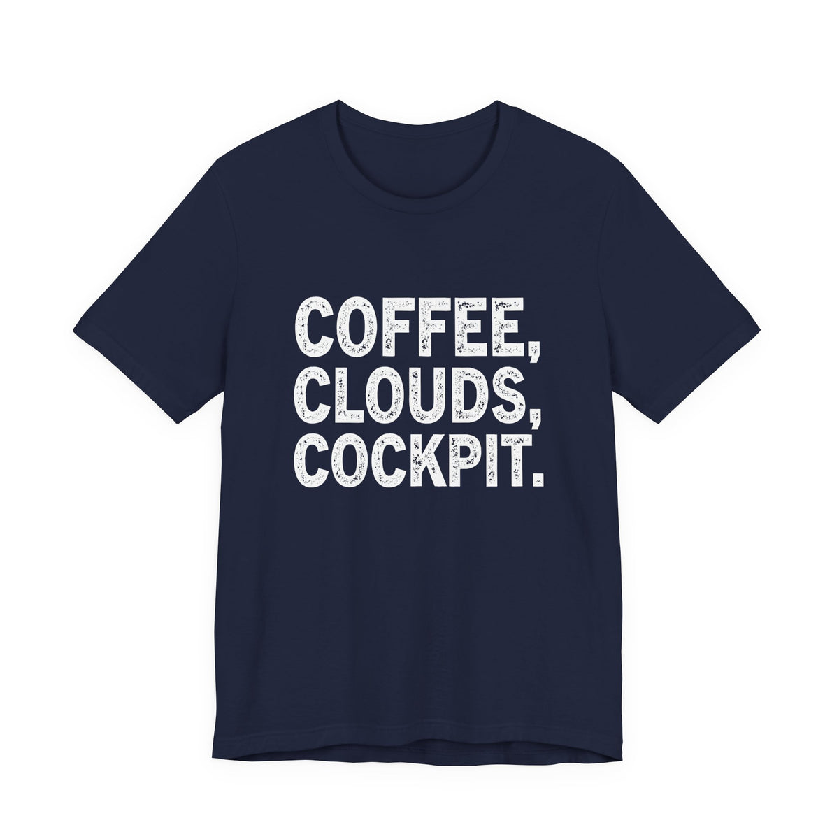 Coffee Clouds Cockpit Unisex Jersey Tee - Perfect for Aviation Enthusiasts