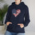 Patriotic Airplanes Heart USA Flag - Pullover Hoodie