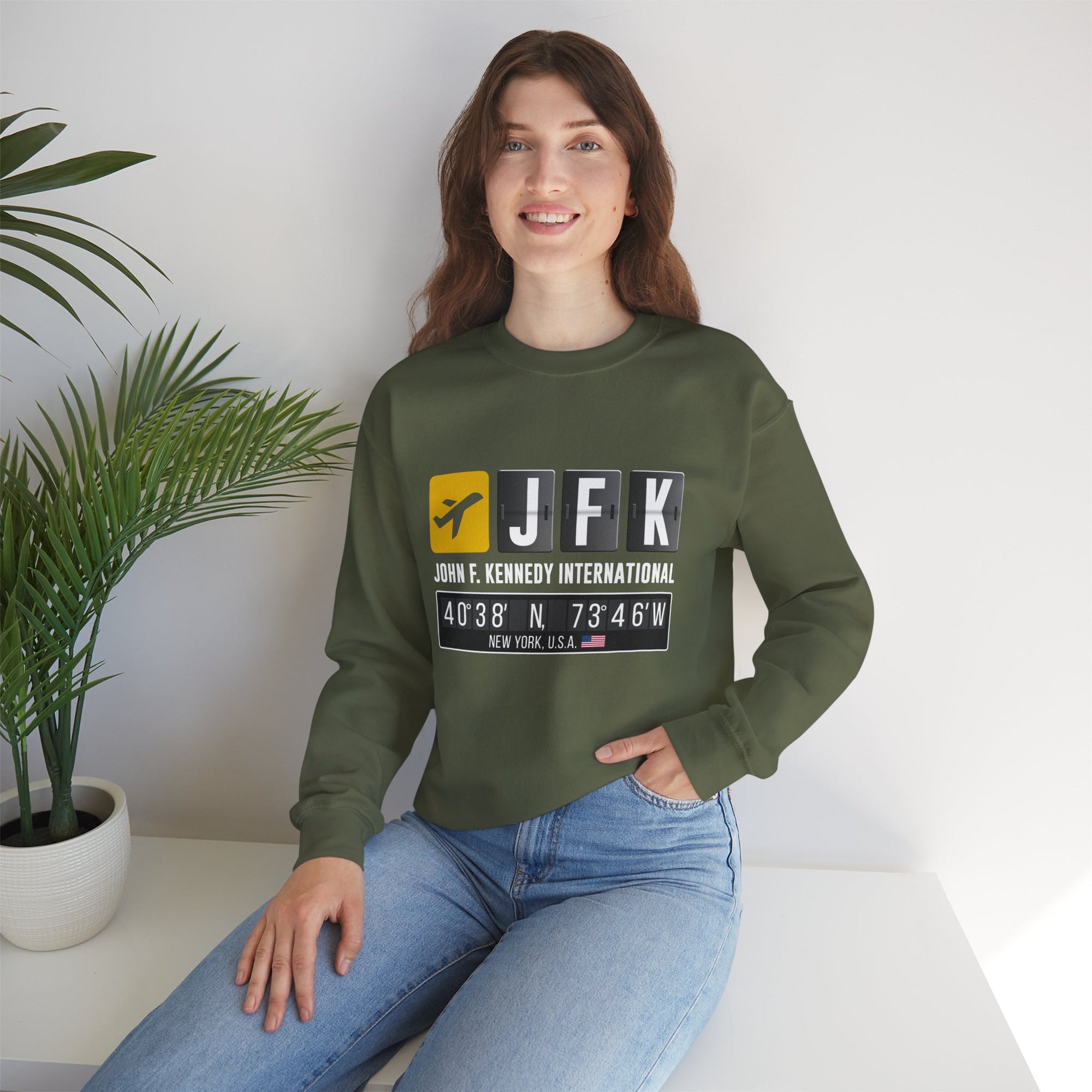 JFK John F. Kennedy International Airport    -  Crewneck Sweatshirt
