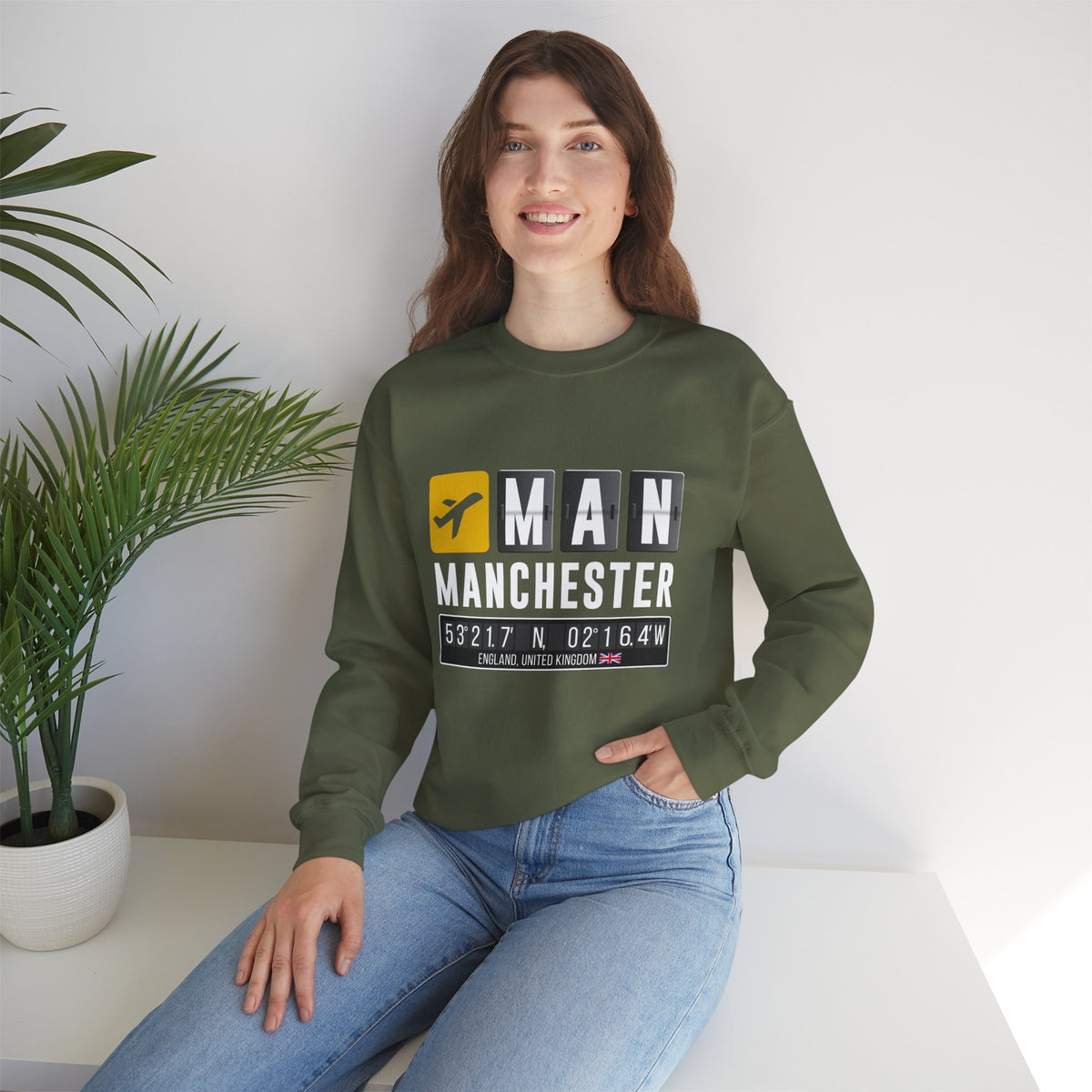 MAN Manchester Airport UK    -  Crewneck Sweatshirt