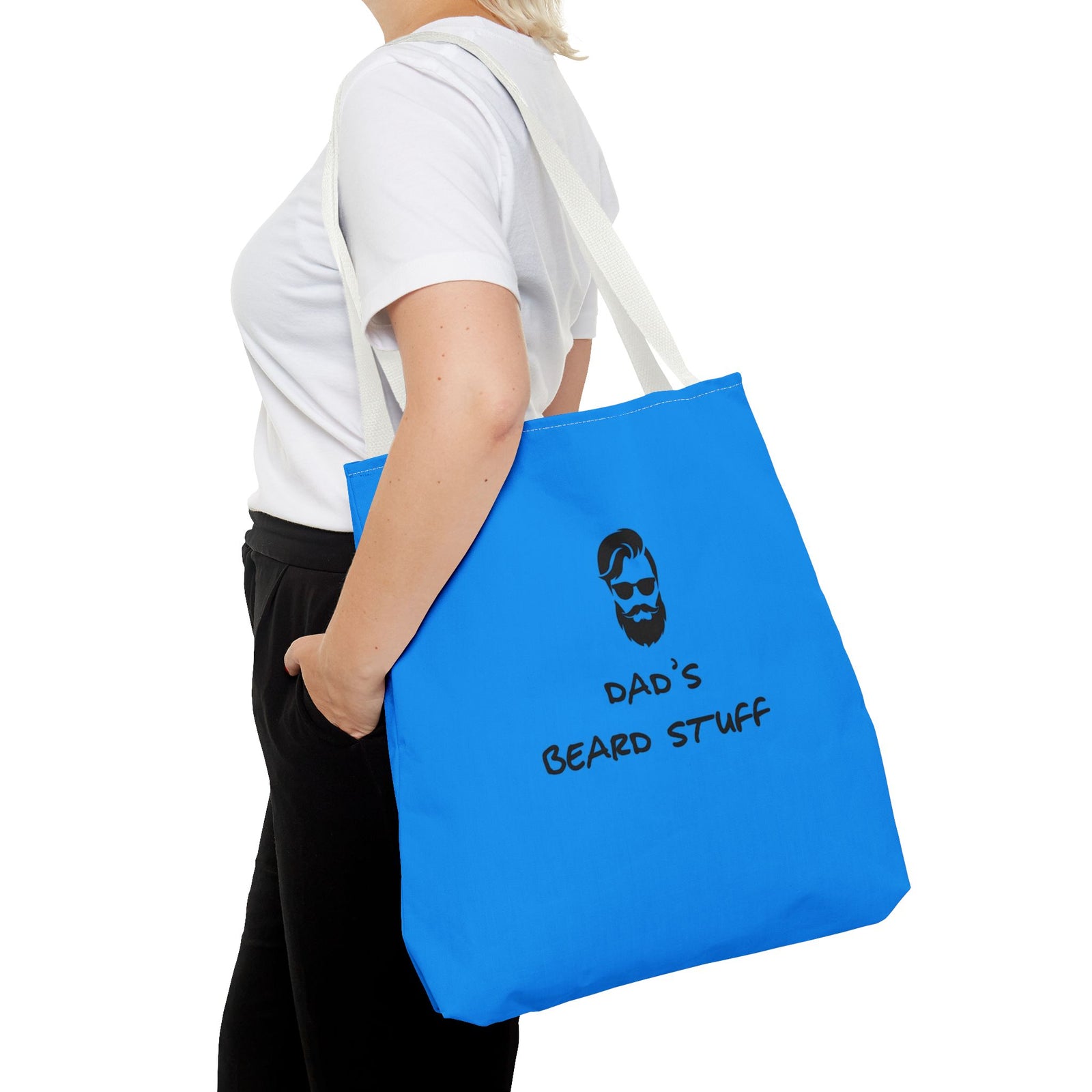 Dads Beard Stuff Tote Bag — Printed Green Travel Tote