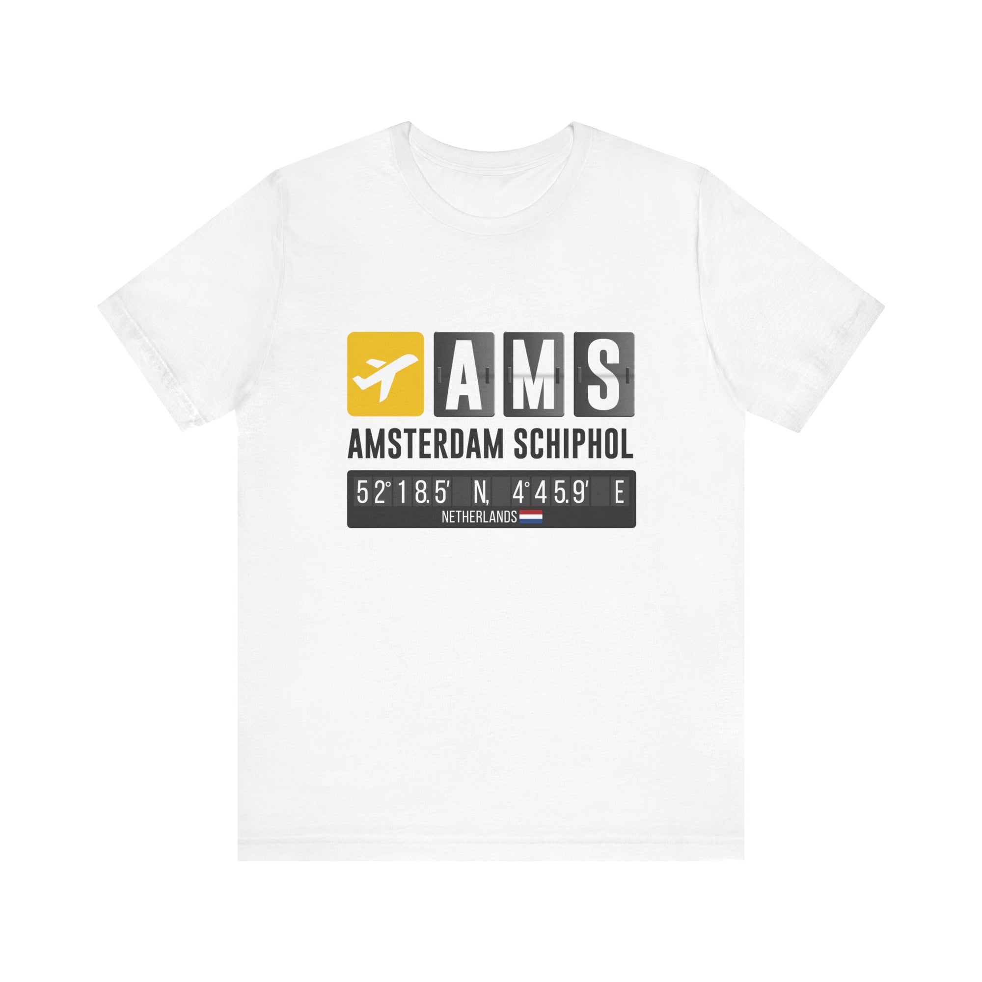 AMS Amsterdam Airport Schiphol - Unisex Jersey Tee