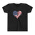 Patriotic Airplanes Heart USA Flag - Unisex Youth Short Sleeve Tee