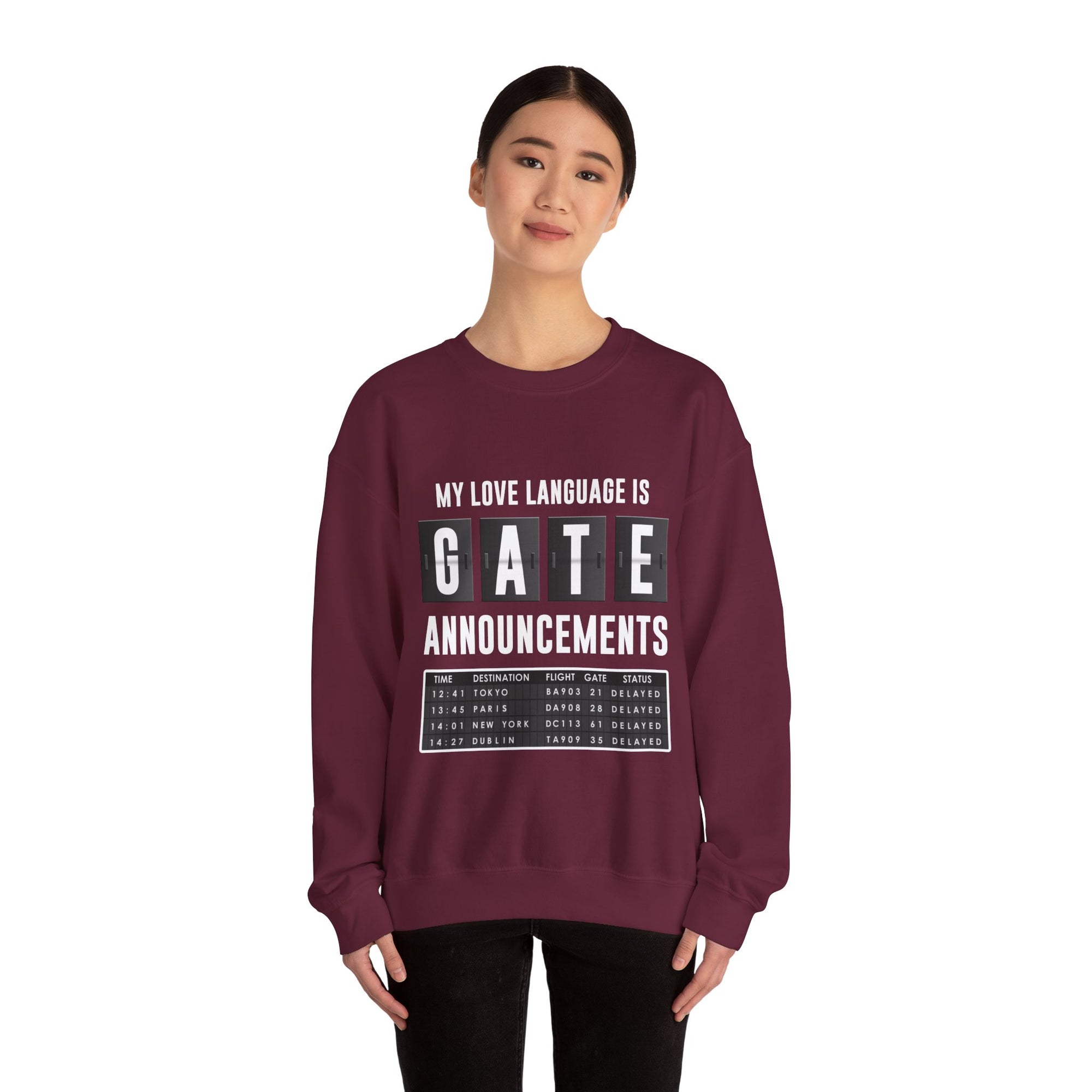 My Love Language Is Gate Announcement  -  Crewneck Sweatshirt