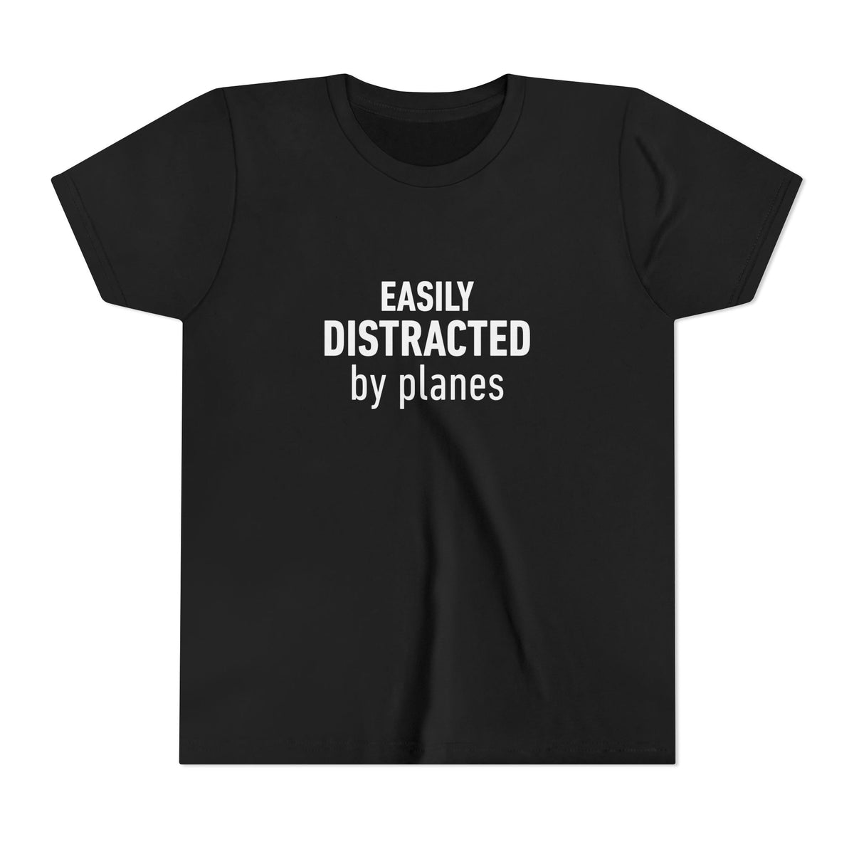 Easily Distracted by Planes - Unisex Youth Short Sleeve Tee