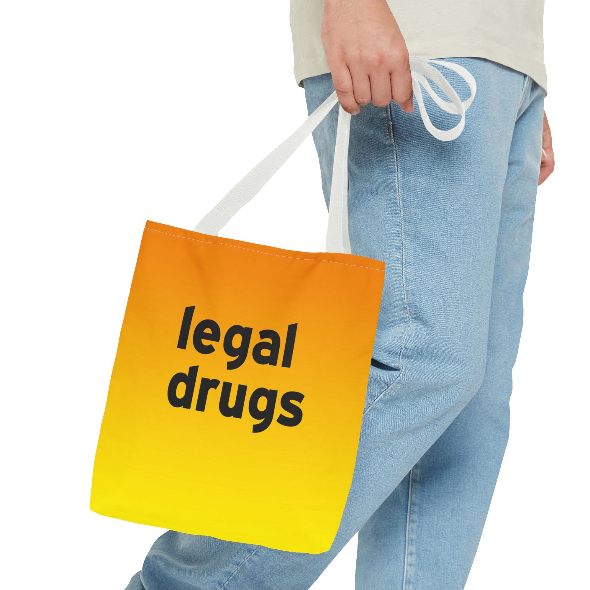 Legal Drugs Tote Bag — Printed Green Travel Tote