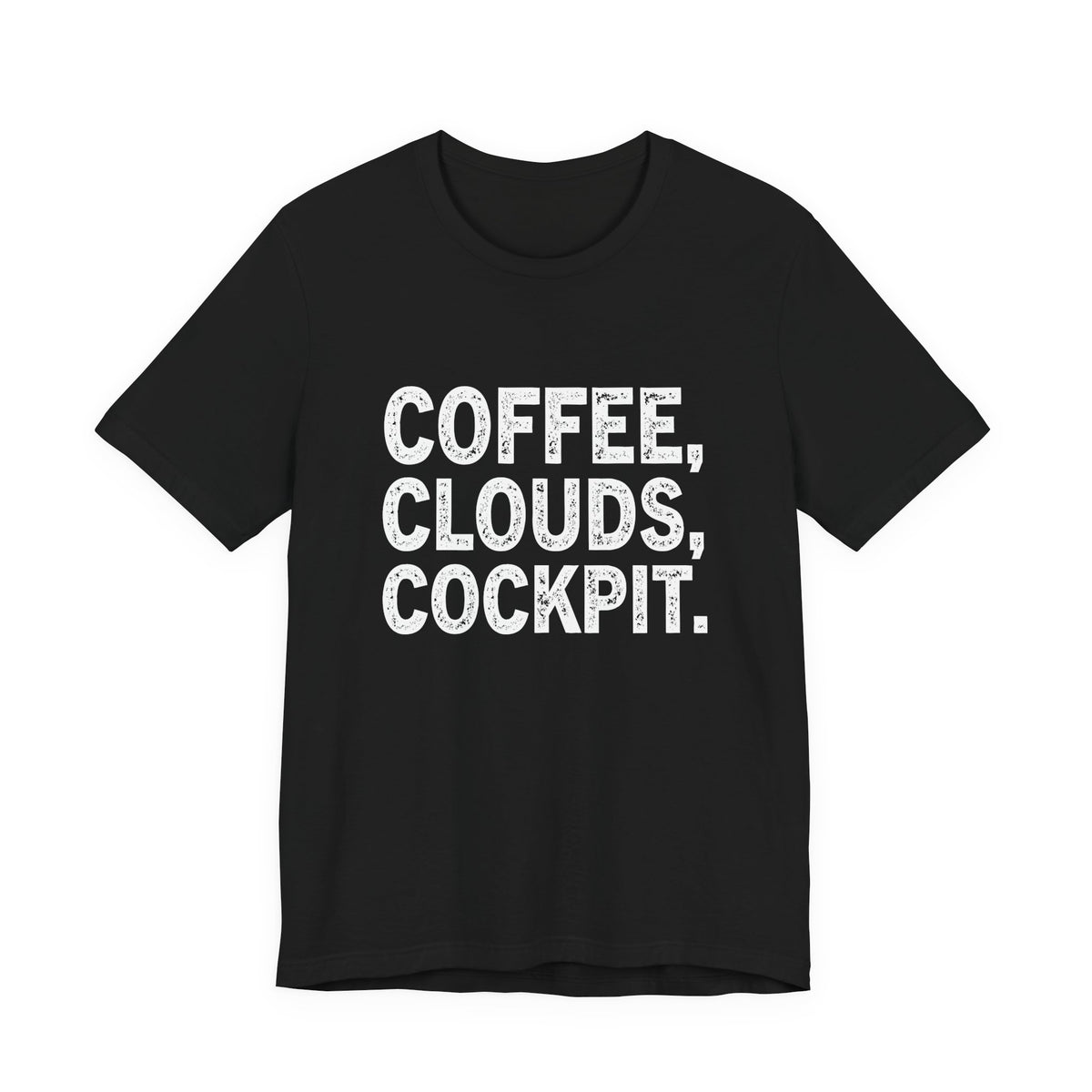 Coffee Clouds Cockpit Unisex Jersey Tee - Perfect for Aviation Enthusiasts