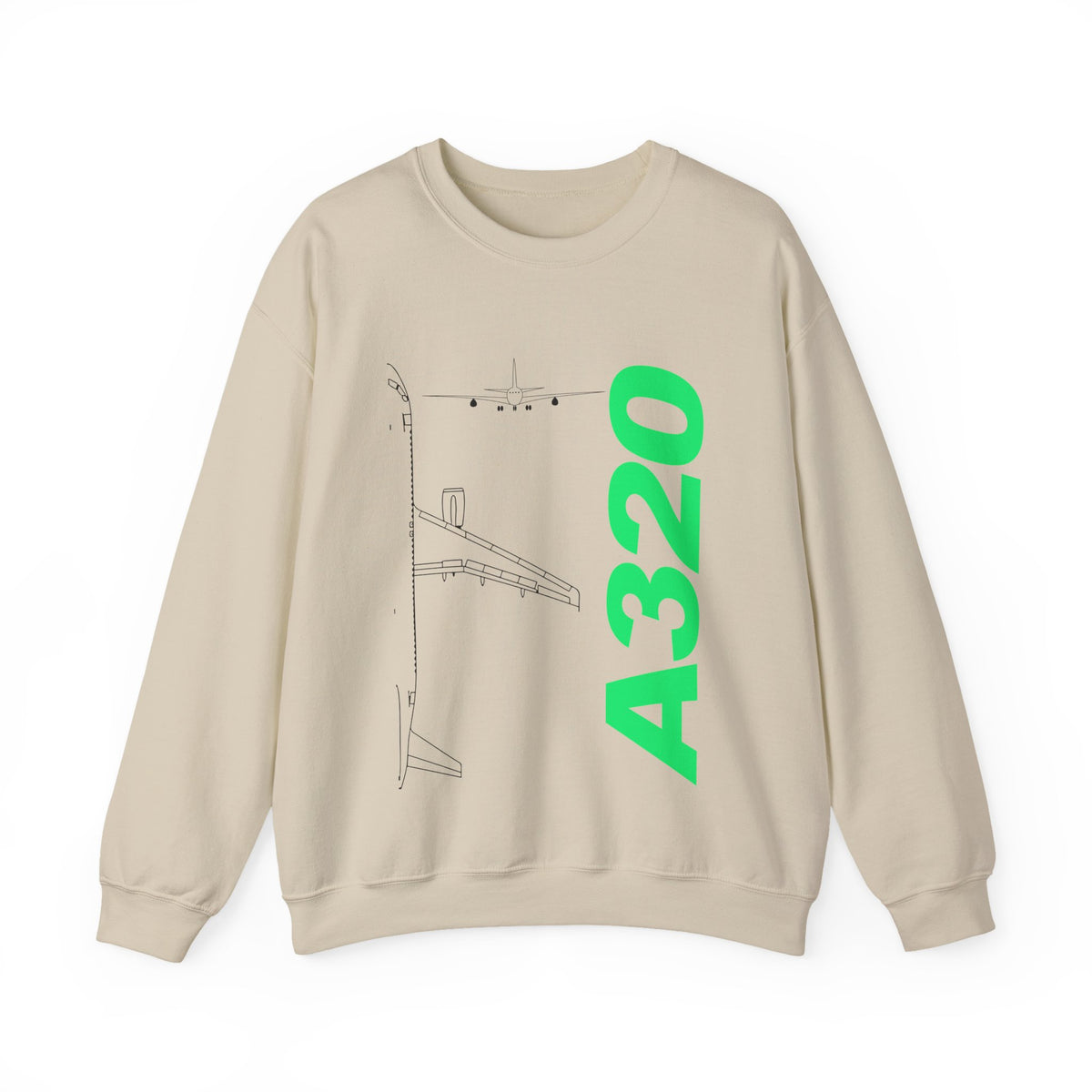 Airbus A320 Crewneck Sweatshirt - Travel Inspiring Cozy Apparel