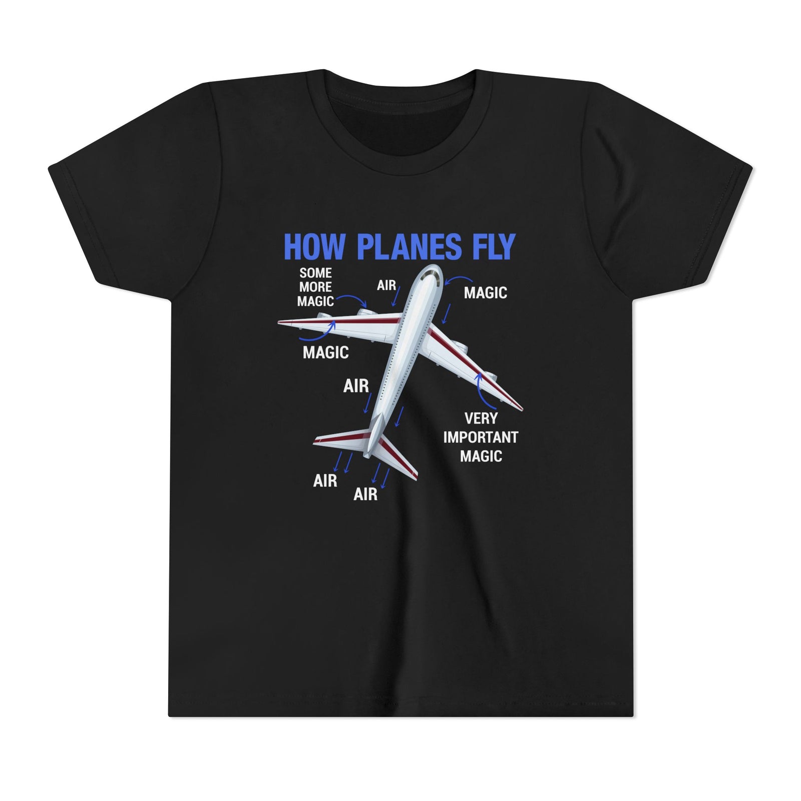 How Planes Fly - Unisex Youth Short Sleeve Tee